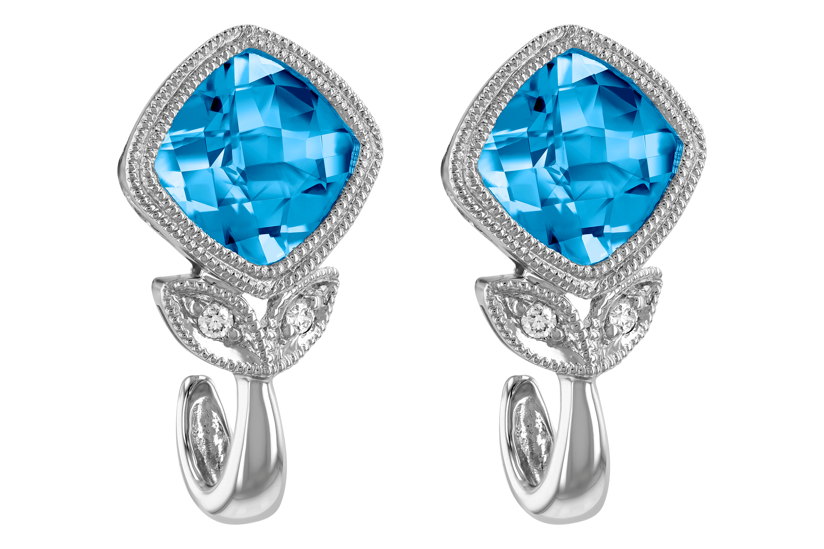 K196-61615: EARR 2.12 BLUE TOPAZ 2.14 TGW