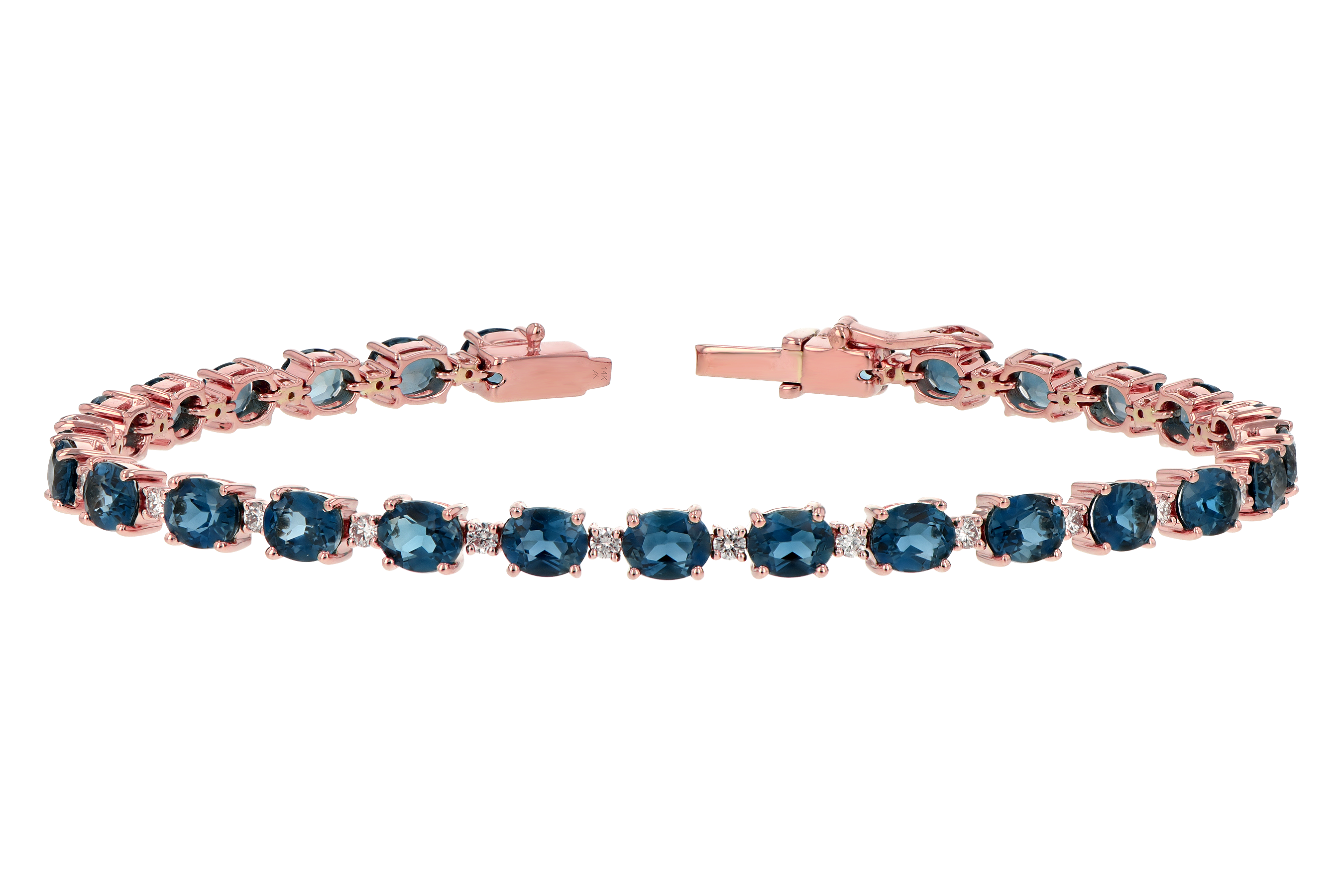 K198-38833: BRACELET 8.97 LONDON BLUE TPZ 9.55 TGW