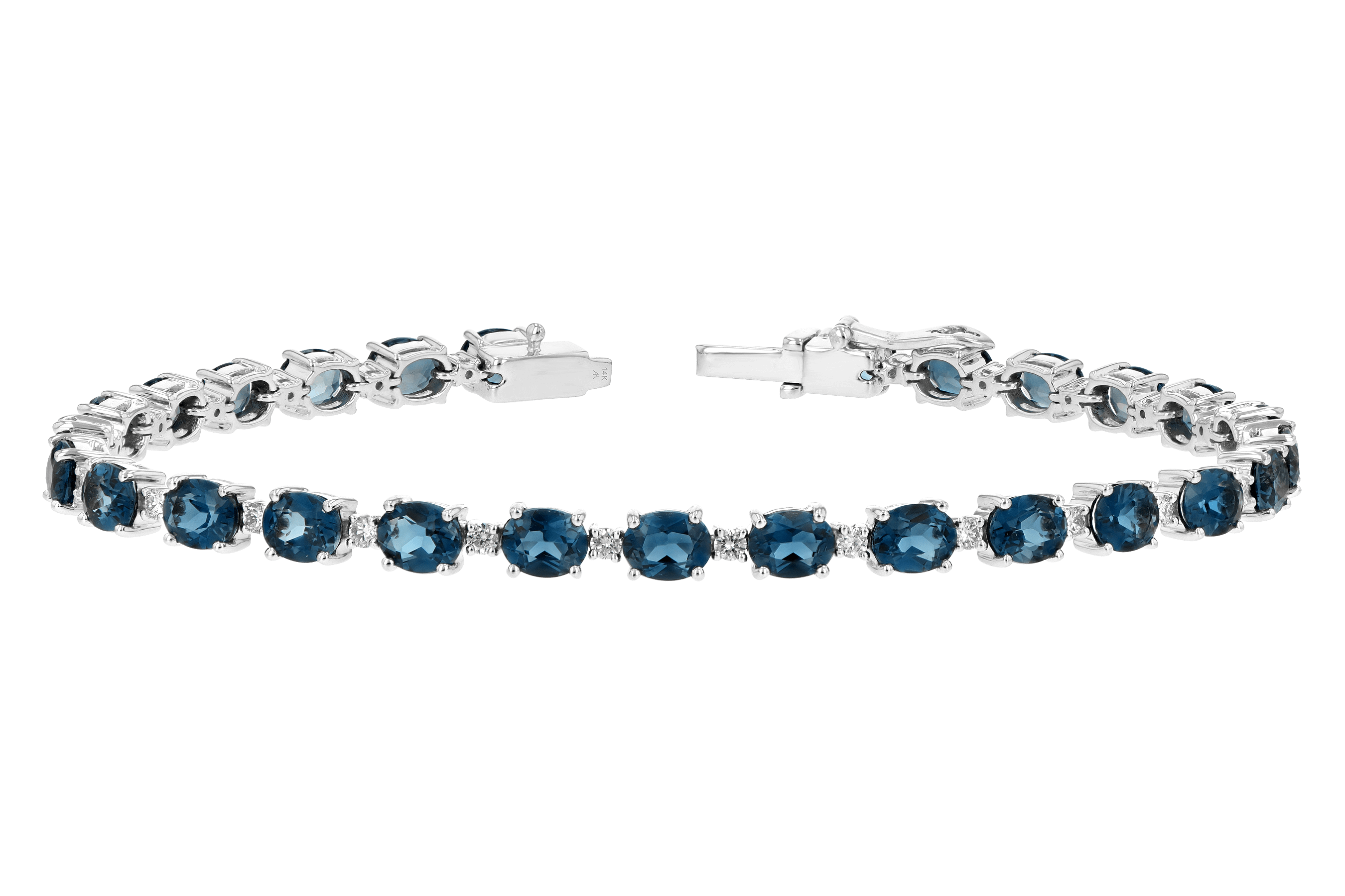 K198-38833: BRACELET 8.97 LONDON BLUE TPZ 9.55 TGW