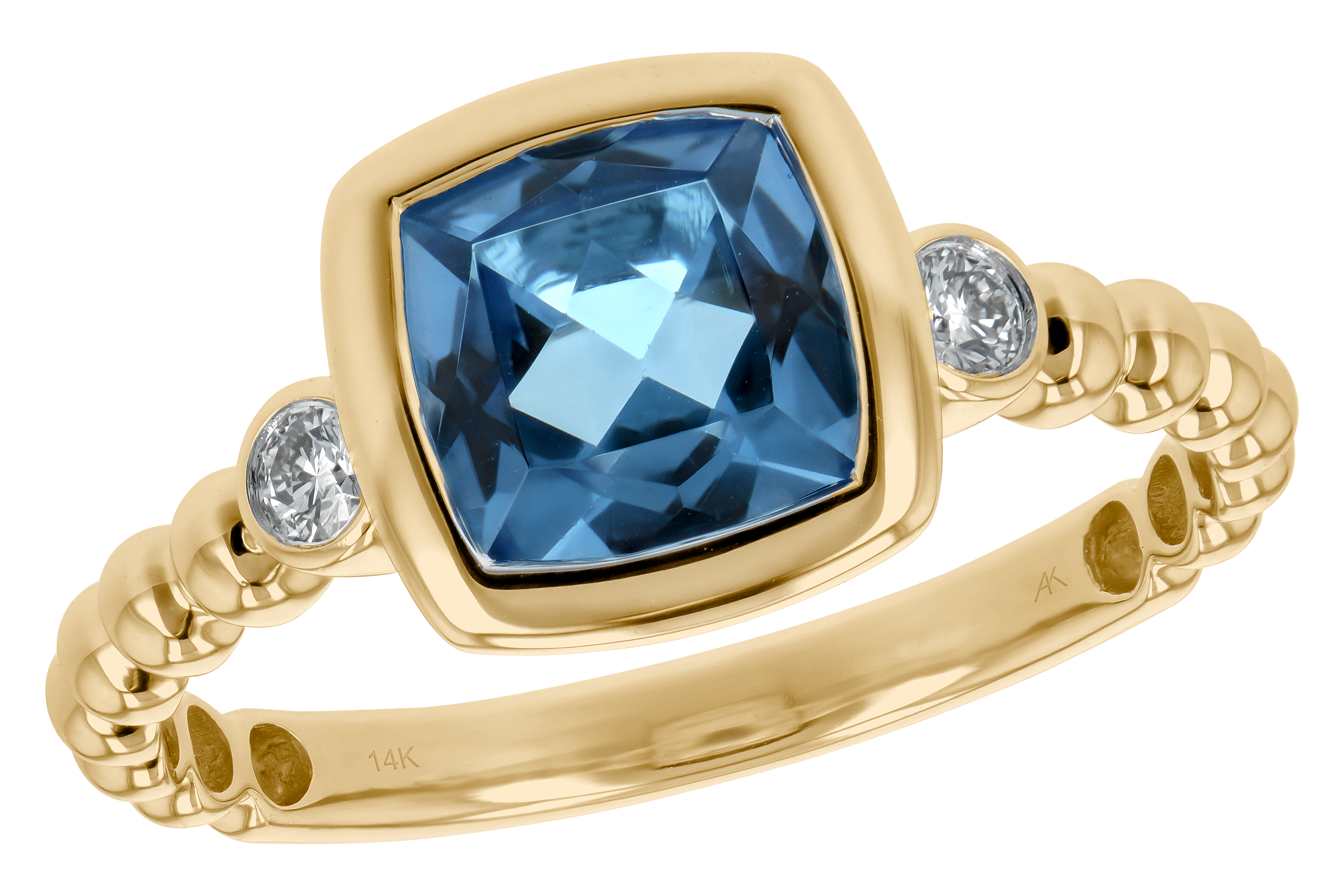 K198-38879: LDS RG 1.57 BLUE TOPAZ 1.65 TGW