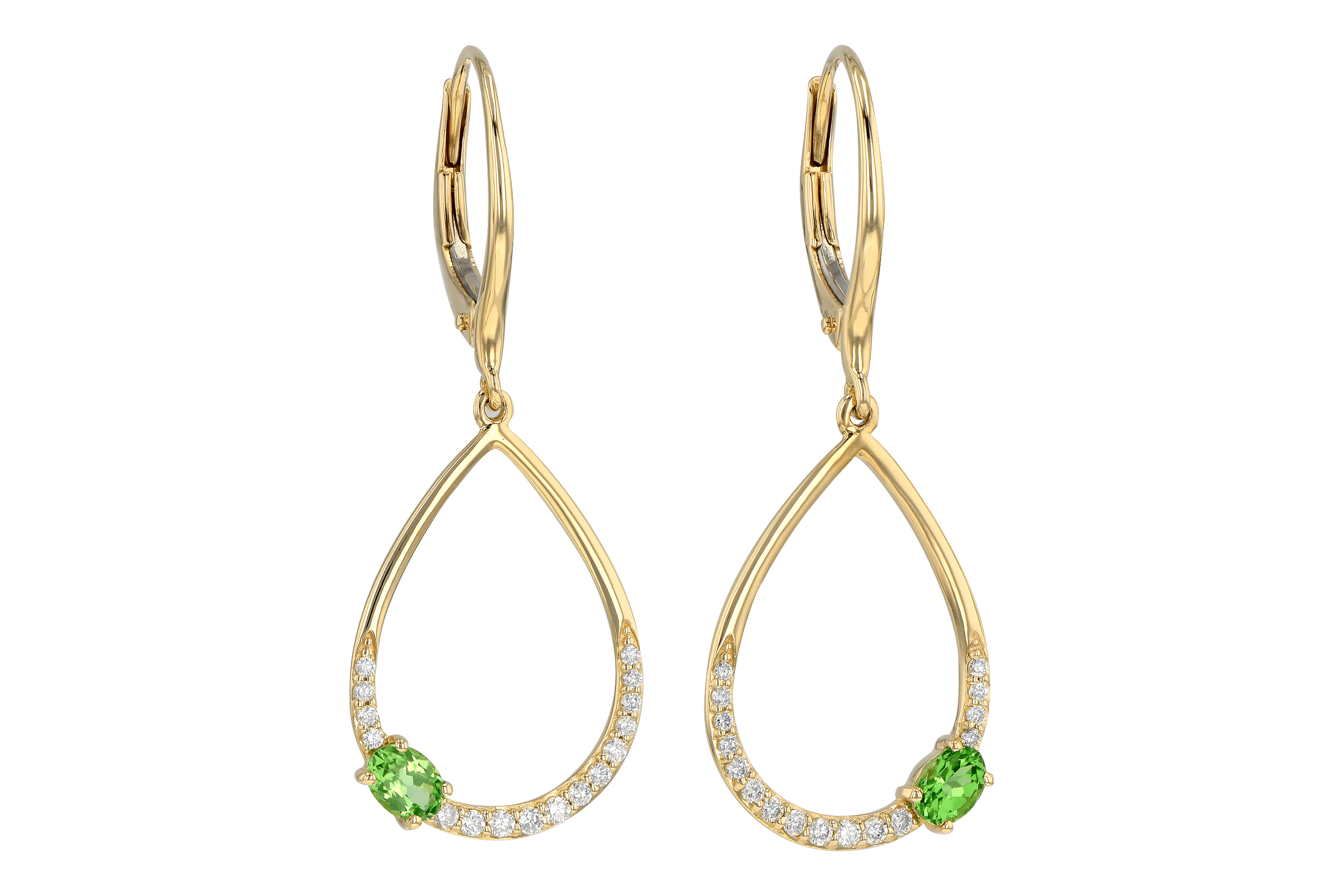 K199-35242: EARR .33 GREEN GARNET .49 TGW