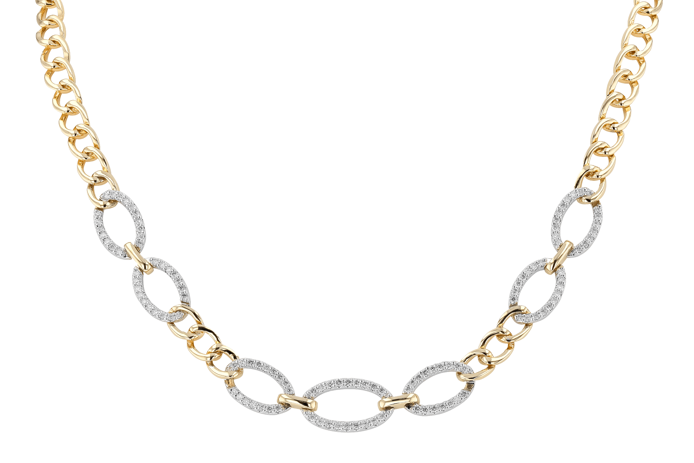 K282-93406: NECKLACE 1.12 TW (17")(INCLUDES BAR LINKS)