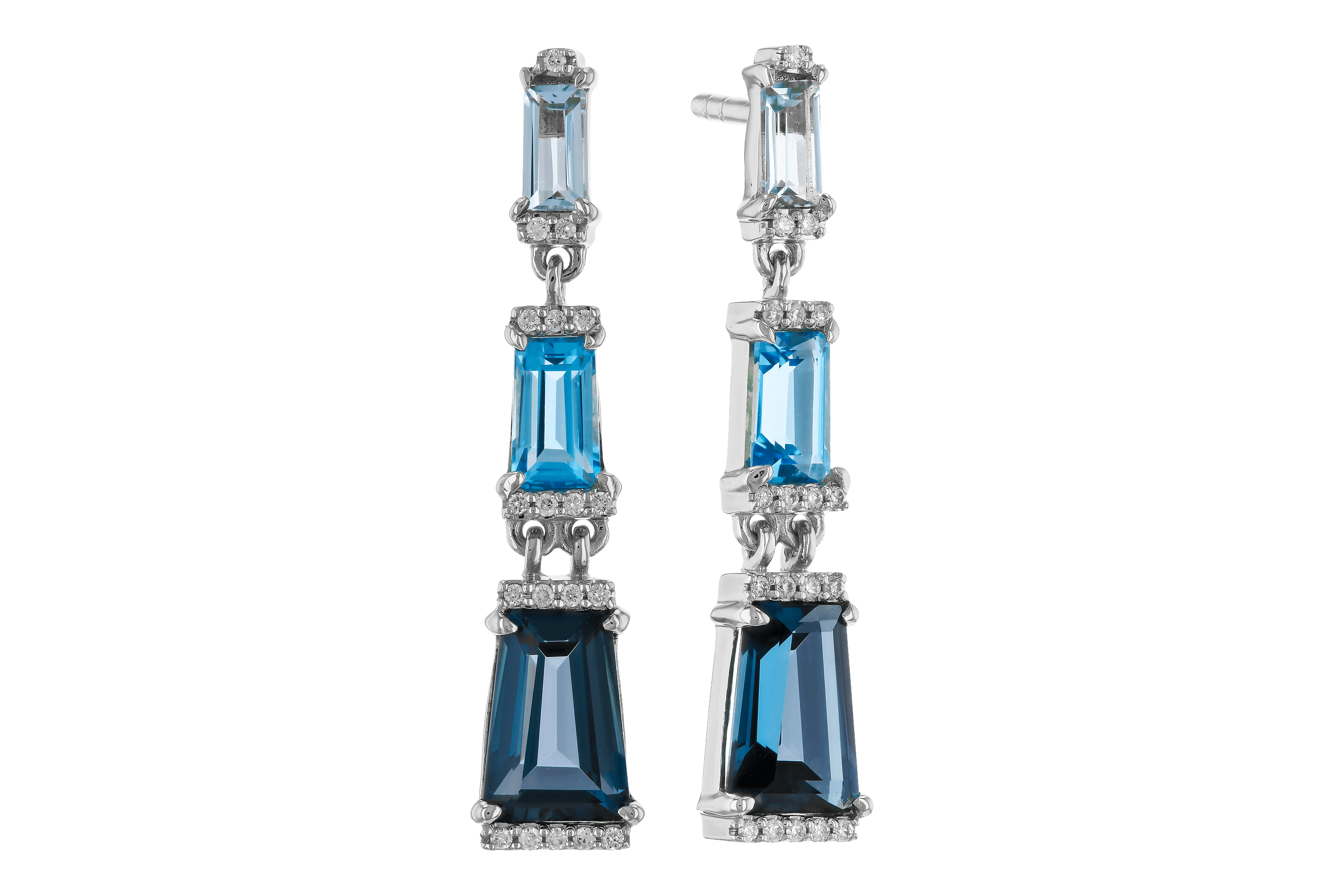 K283-86124: EARRINGS 2.55 BLUE TOPAZ 2.62 TGW