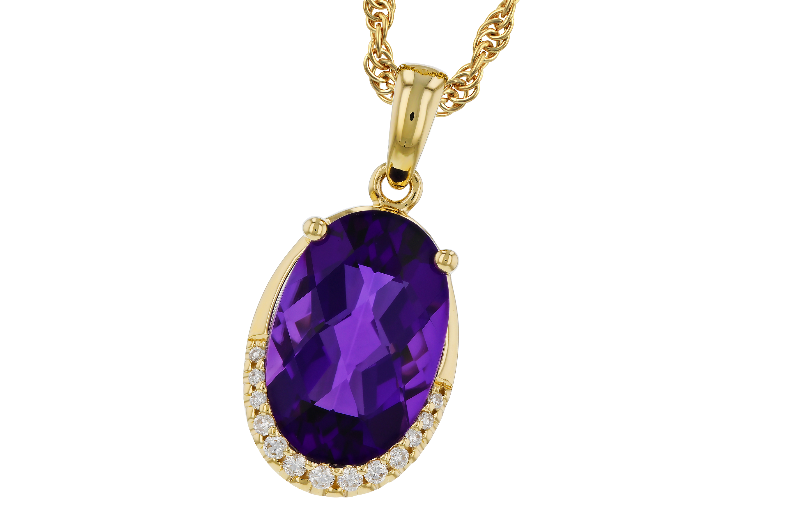 K283-90642: NECKLACE 2.70 AMETHYST 2.76 TGW (12x8MM OV)