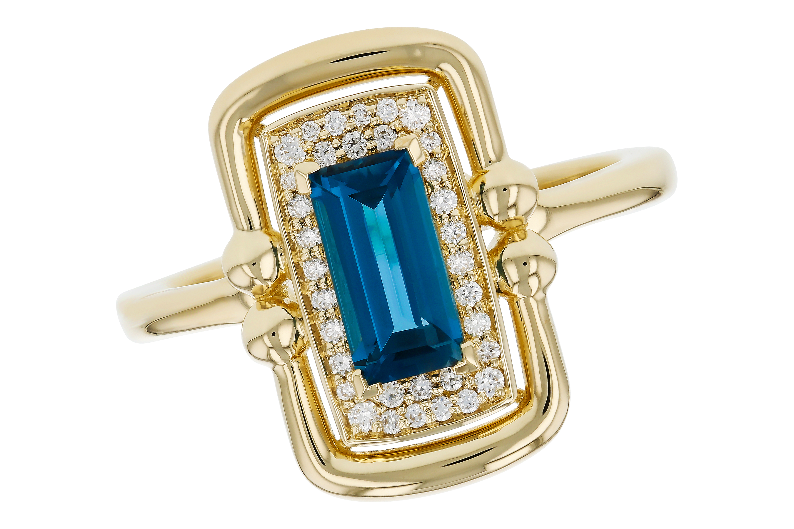 K284-73406: LDS RG .84 LONDON BLUE TOPAZ .96 TGW (8x4MM LBT)