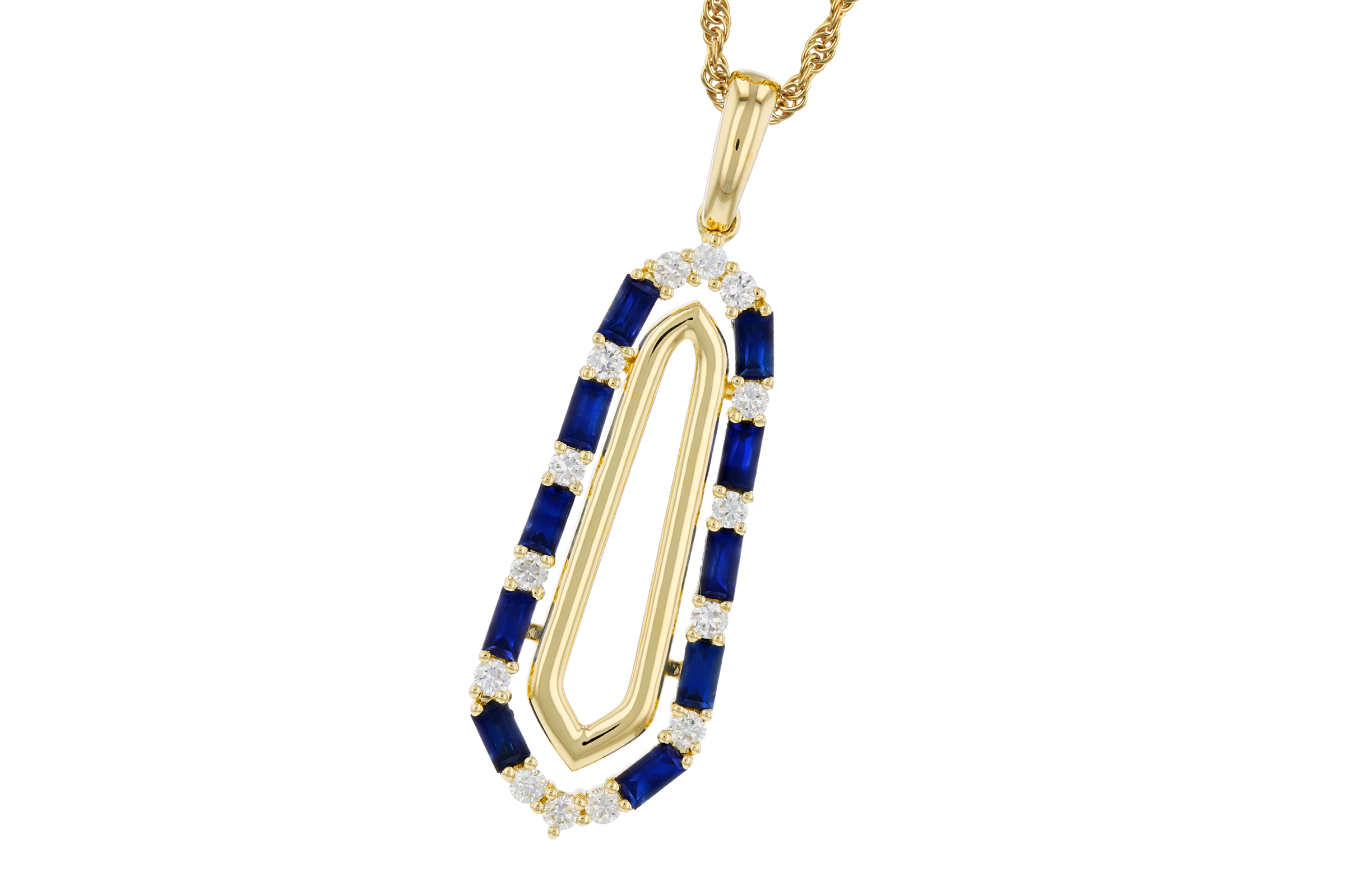 K284-76142: NECKLACE .74 TW SAPPHIRE .94 TGW