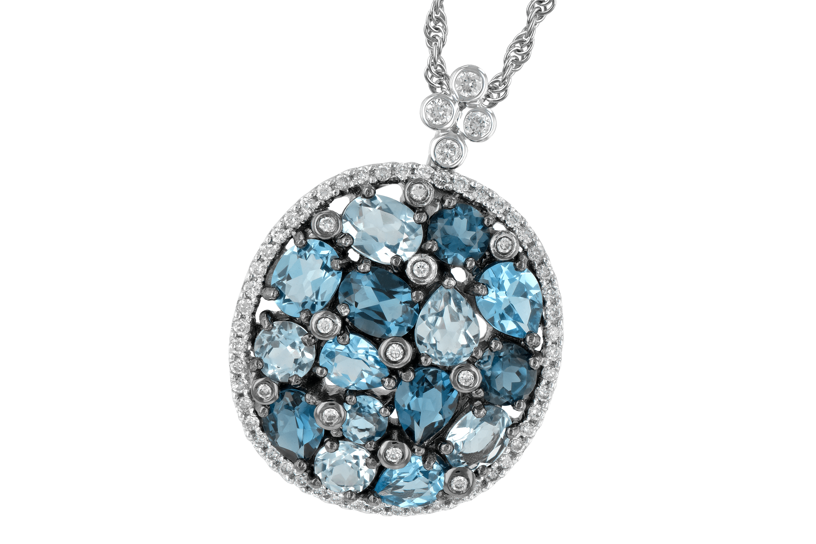 L196-58897: NECK 3.12 BLUE TOPAZ 3.41 TGW