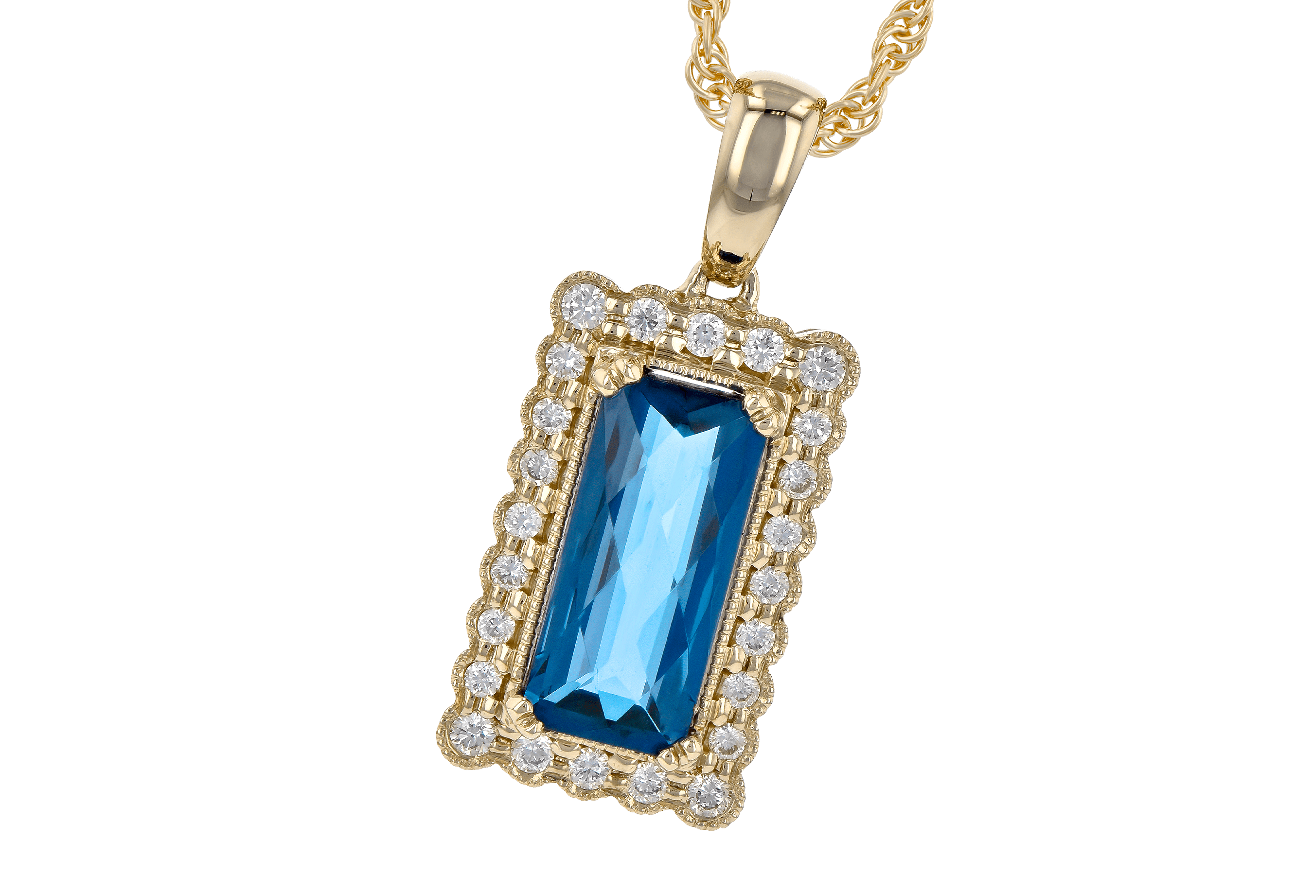 L199-35197: NECK 1.55 LONDON BLUE TOPAZ 1.70 TGW