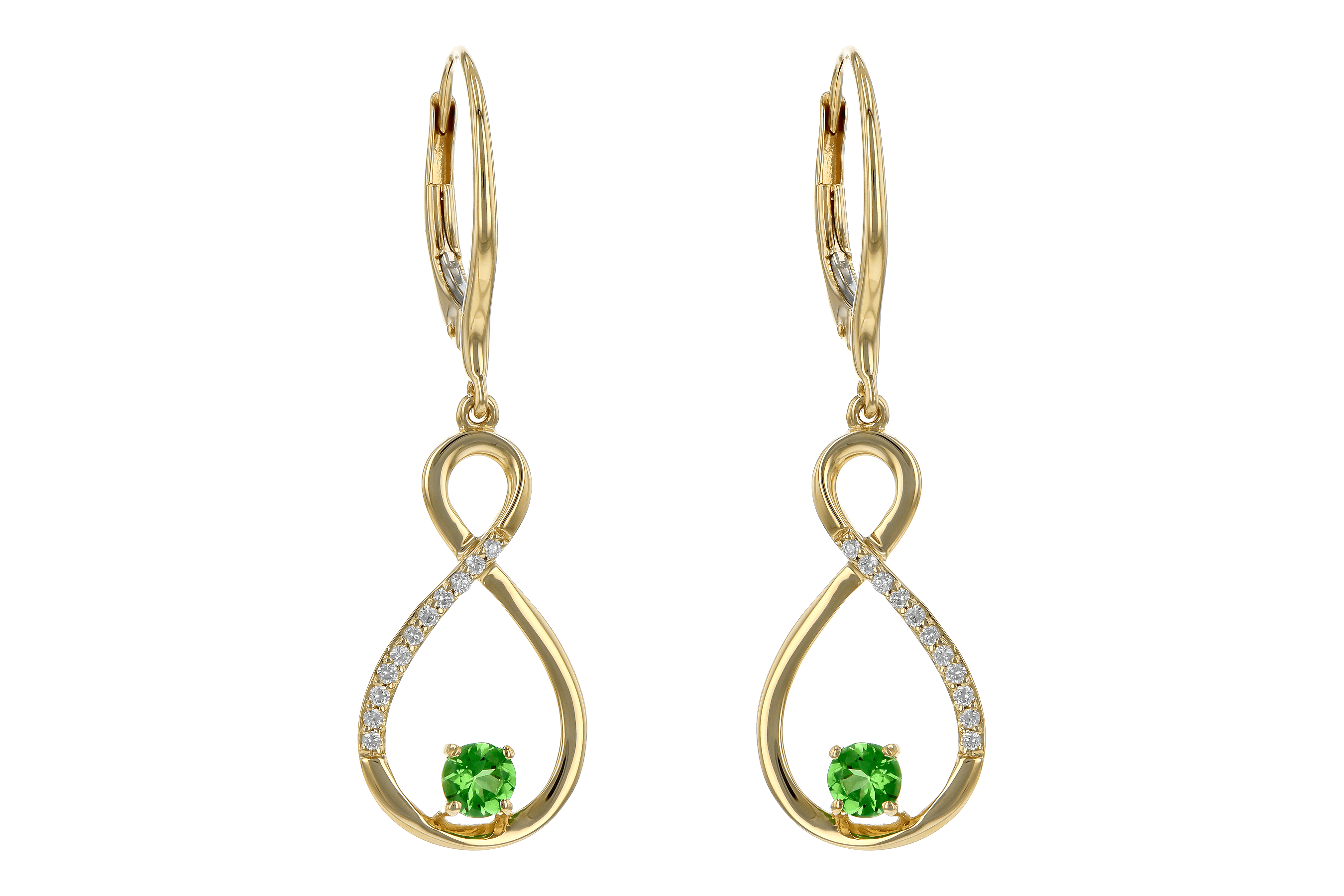 L282-00642: EARR .32 GREEN GARNET .40 TGW