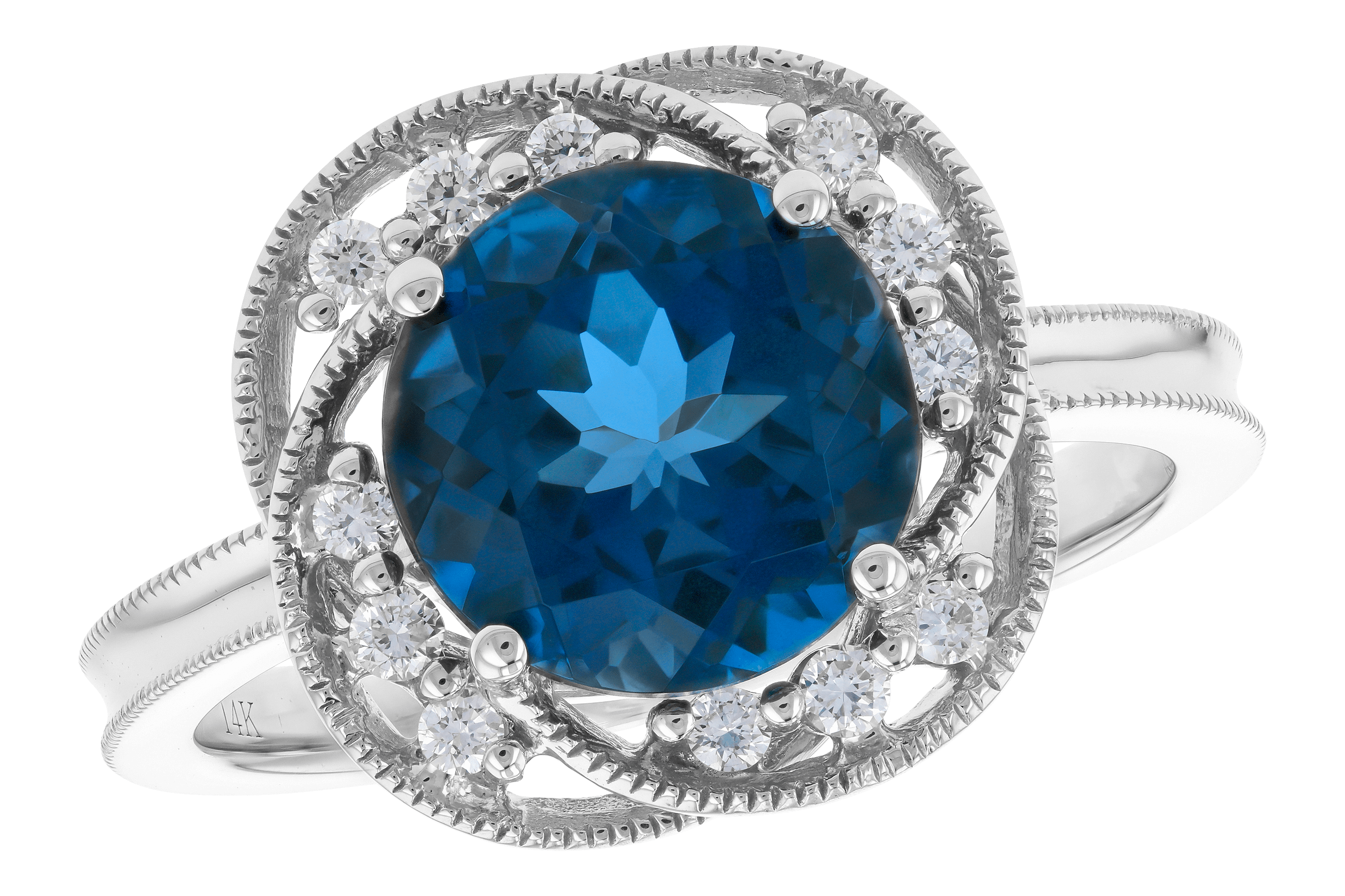 L282-94351: LDS RG 2.90 LONDON BLUE TOPAZ 3.05 TGW (9MM LBT)