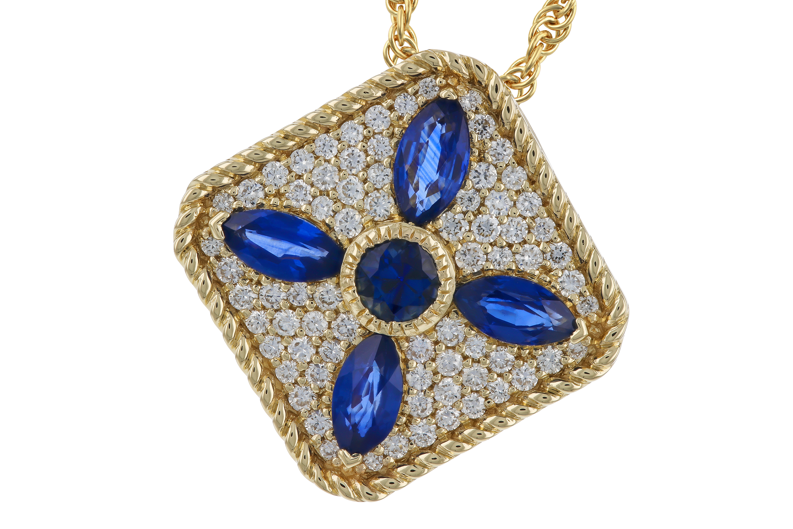 L283-87015: NECKLACE .89 TW SAPPHIRE 1.20 TGW