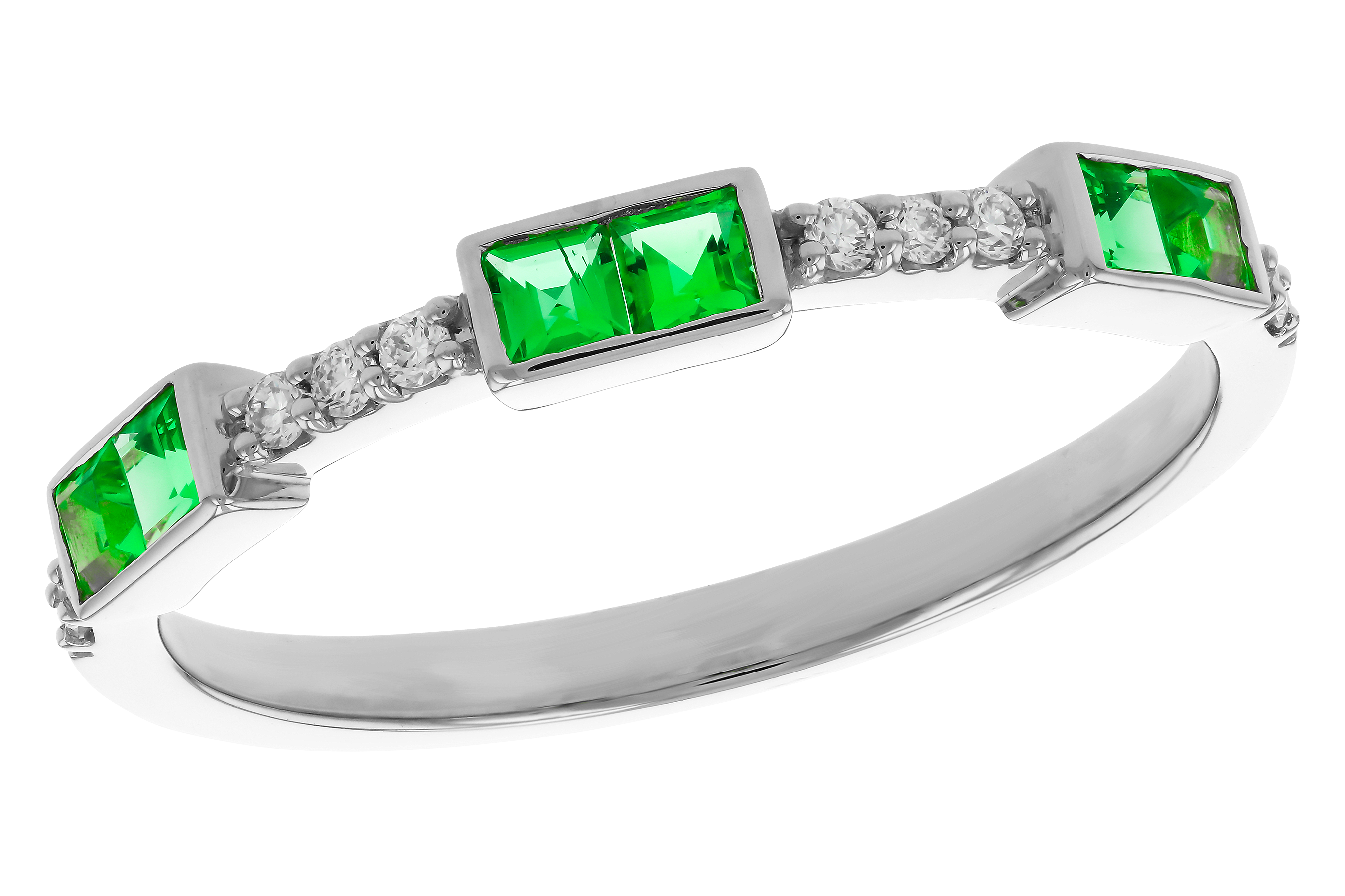 L283-87070: LDS WED RG .23 TW EMERALD .30 TGW