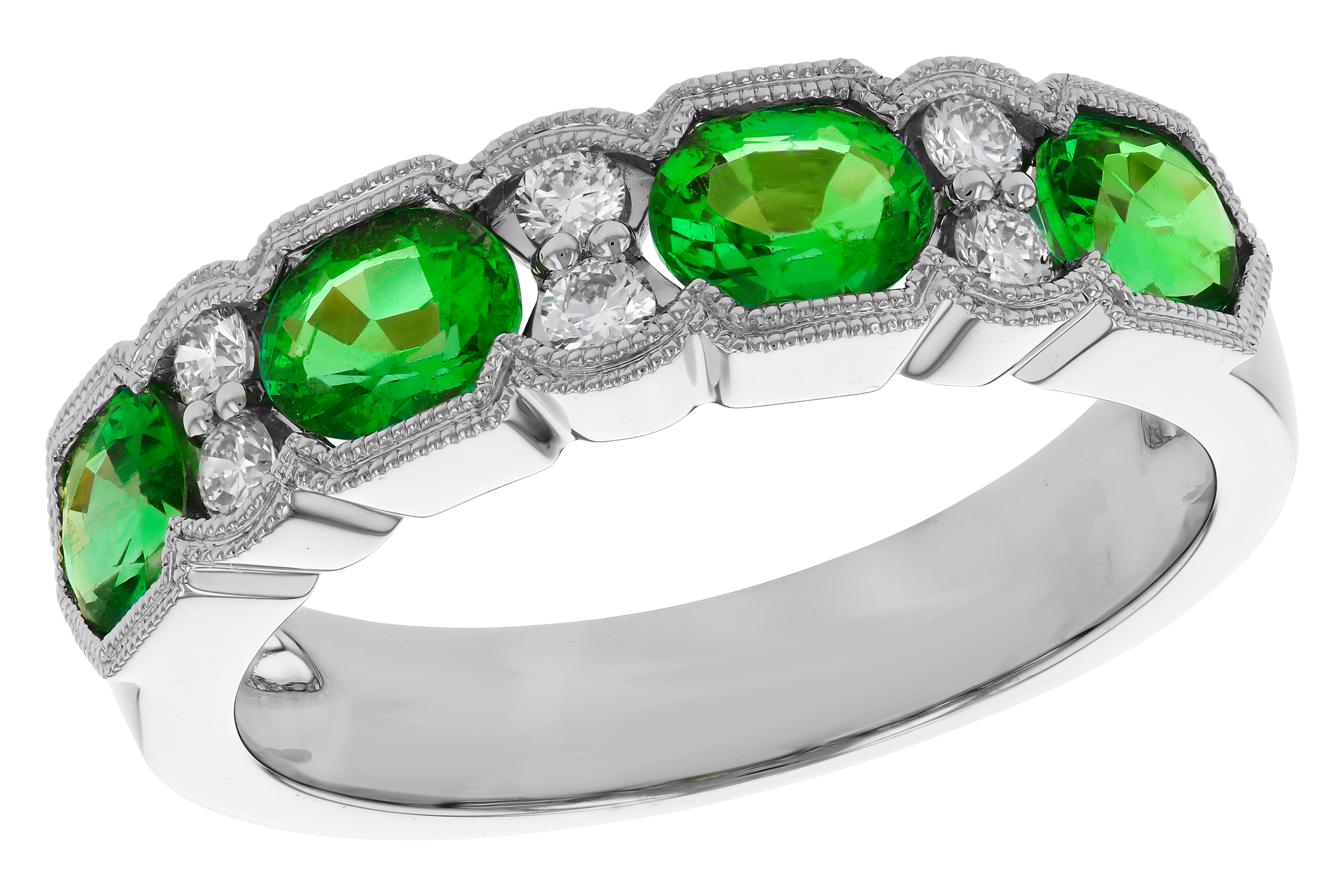 L283-89797: LDS WED RG 1.20 EMERALD 1.38 TGW (5x4MM EMER)