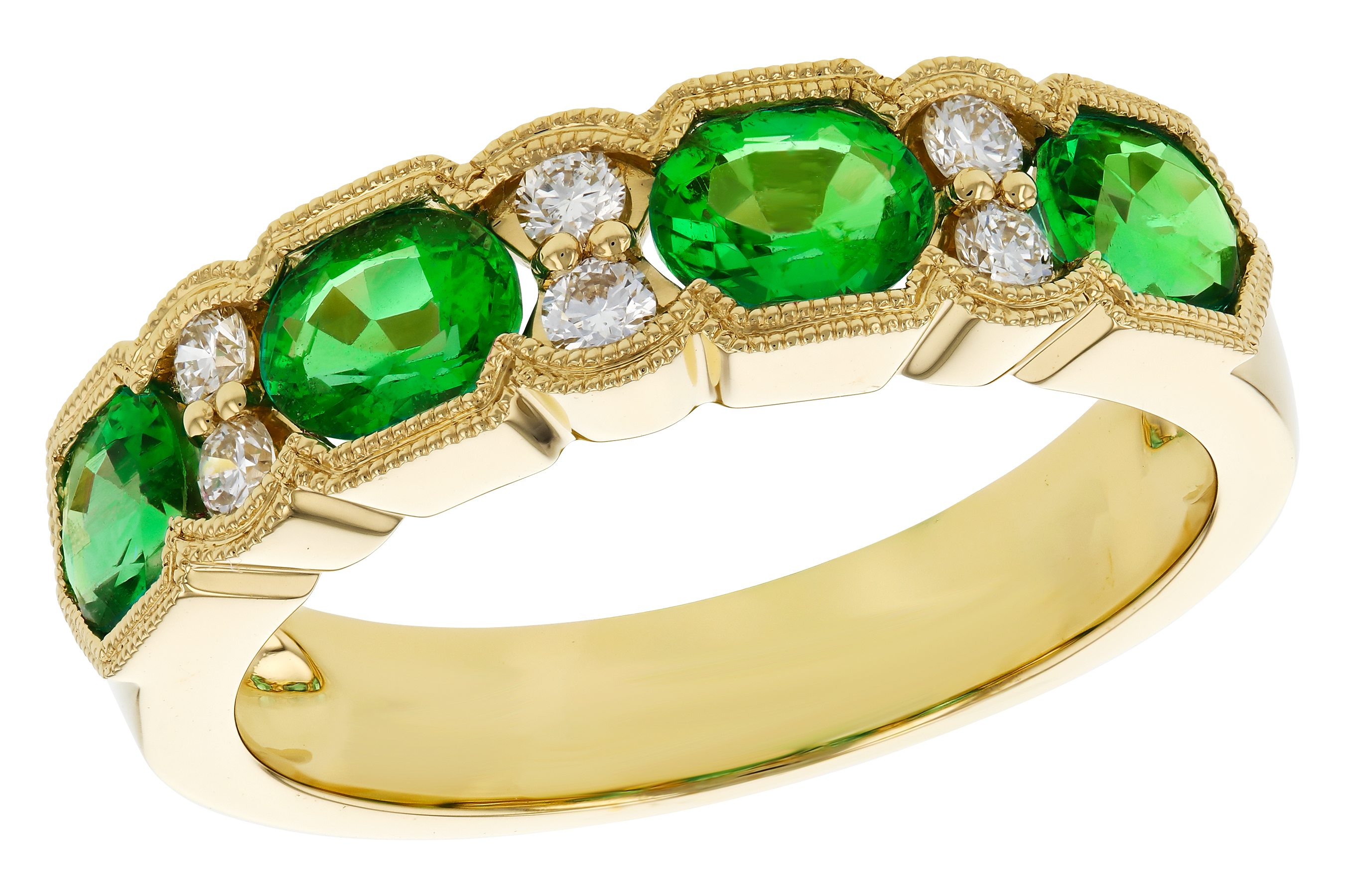 L283-89797: LDS WED RG 1.20 EMERALD 1.38 TGW (5x4MM EMER)