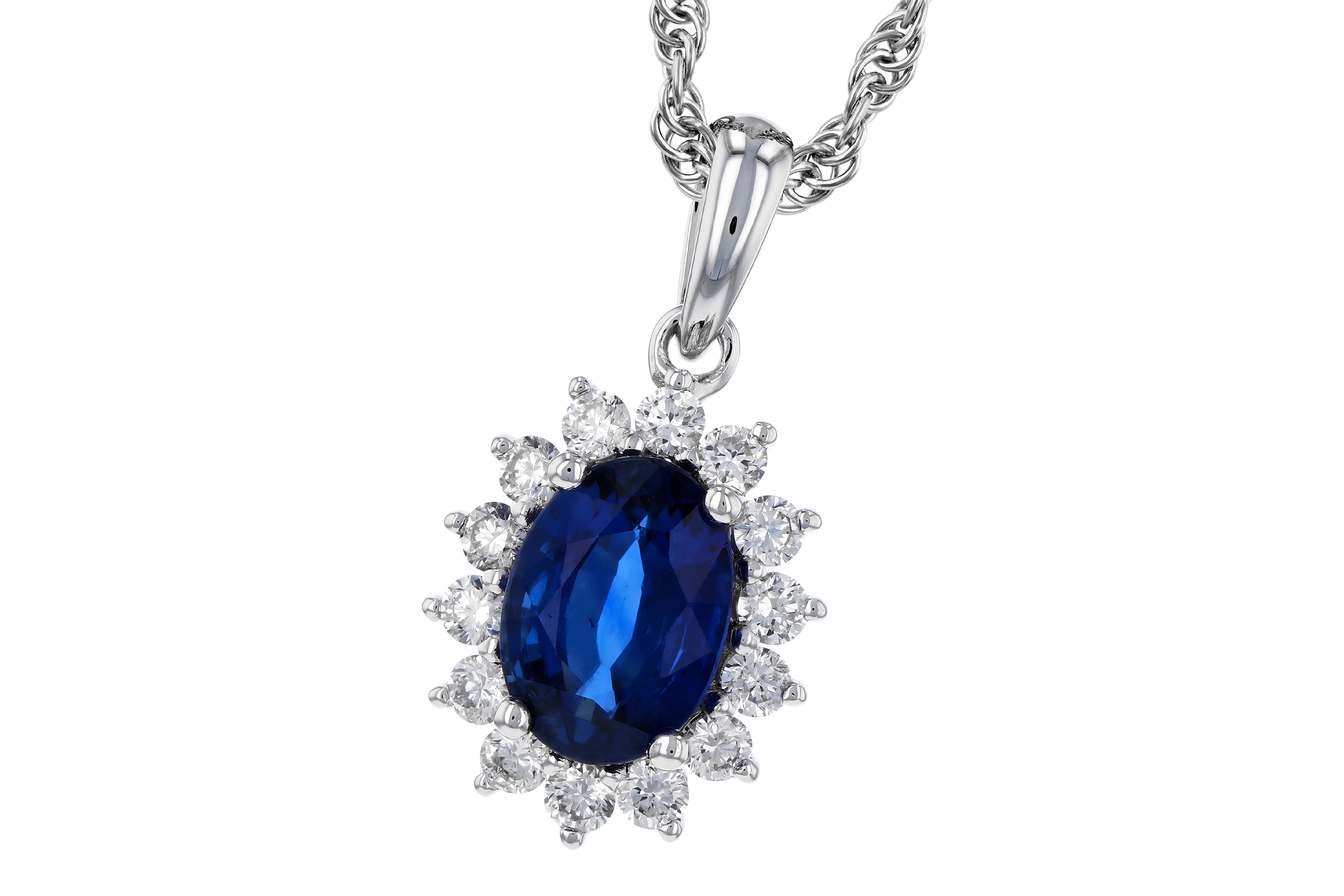 L283-89815: NECKLACE .85 SAPPHIRE 1.07 TGW (7x5MM SAPP)