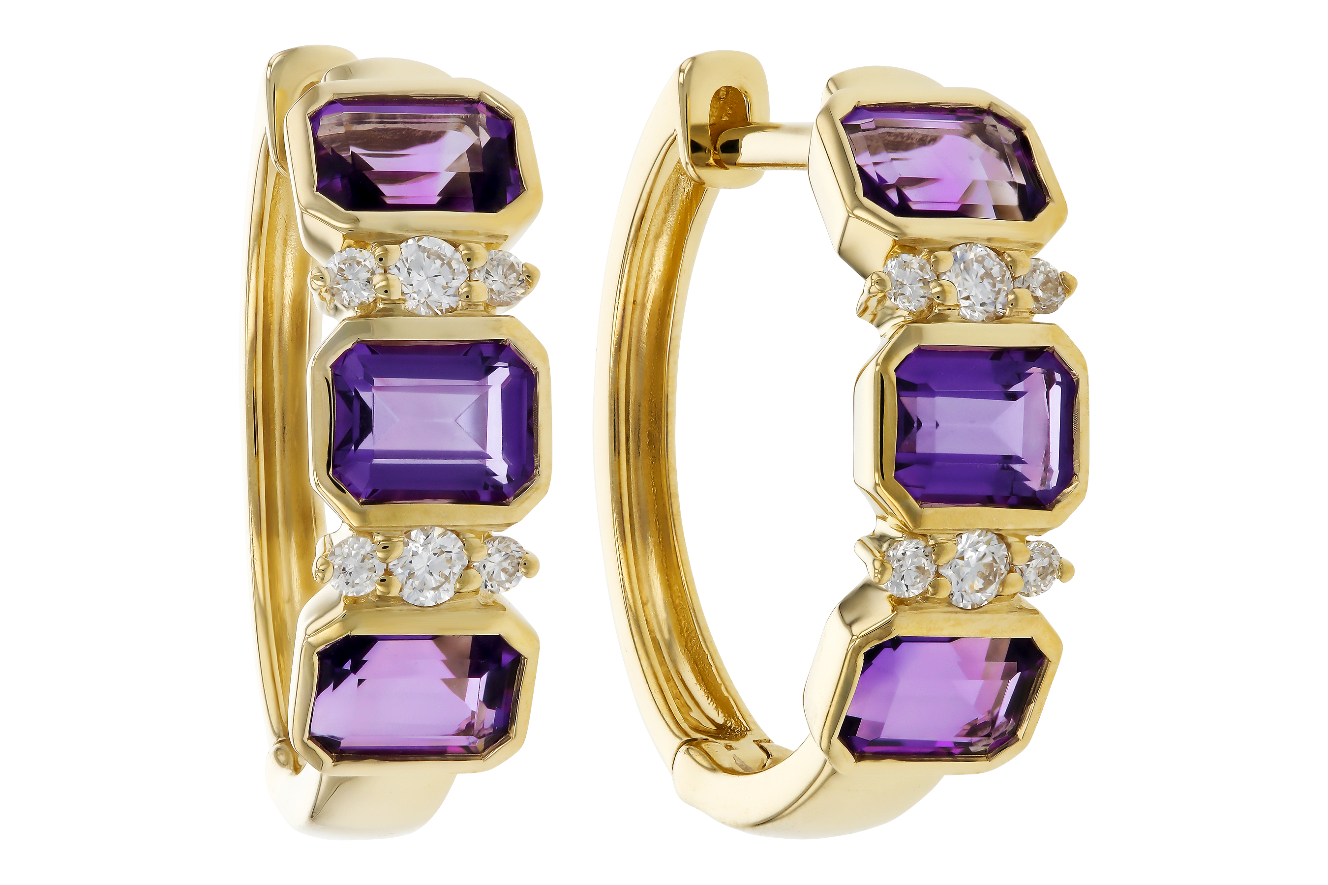 L283-90670: EARRING 1.05 TW AMETHYST 1.16 TGW