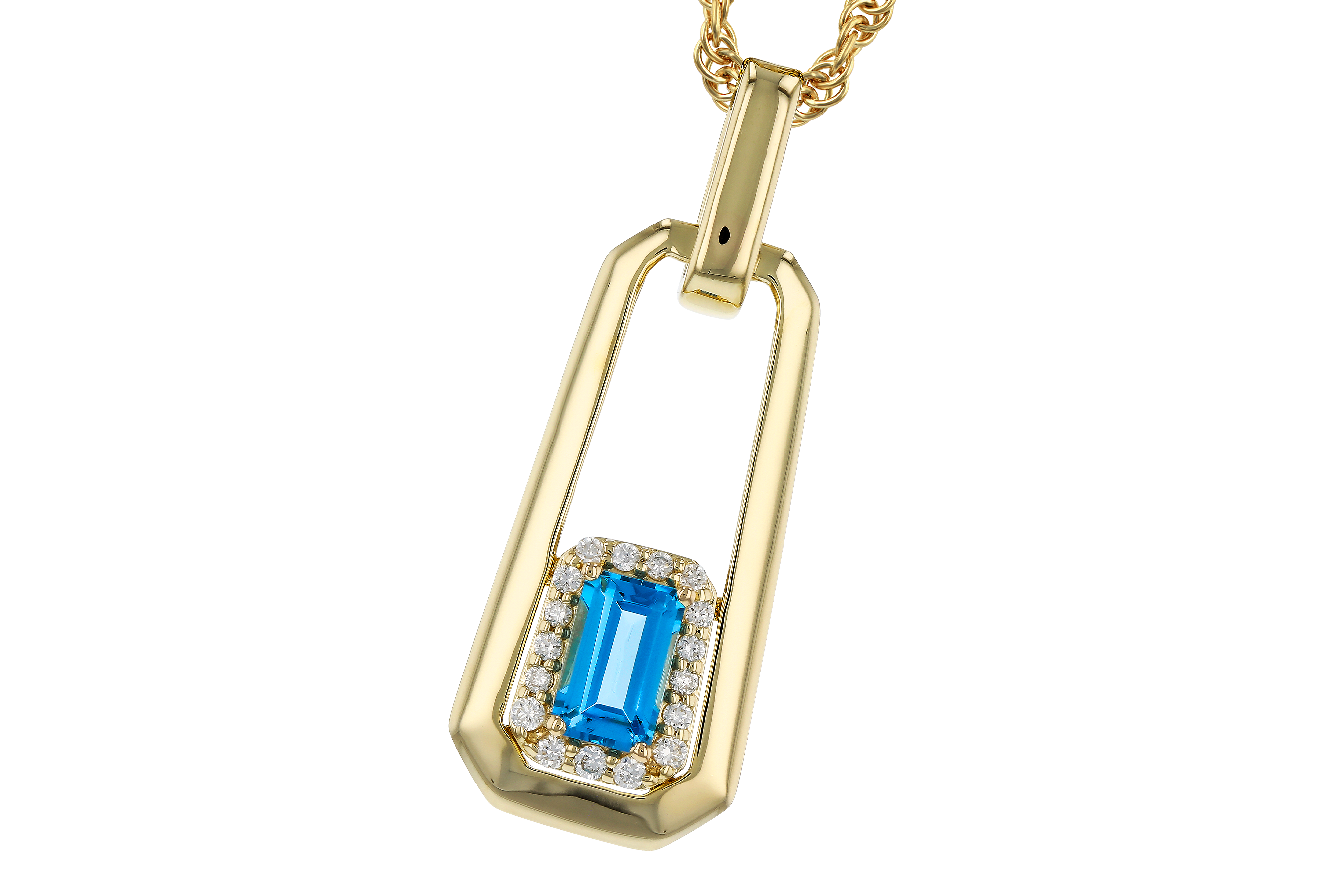 L283-90697: NECKLACE .33 BLUE TOPAZ .40 TGW (5x3MM BT)