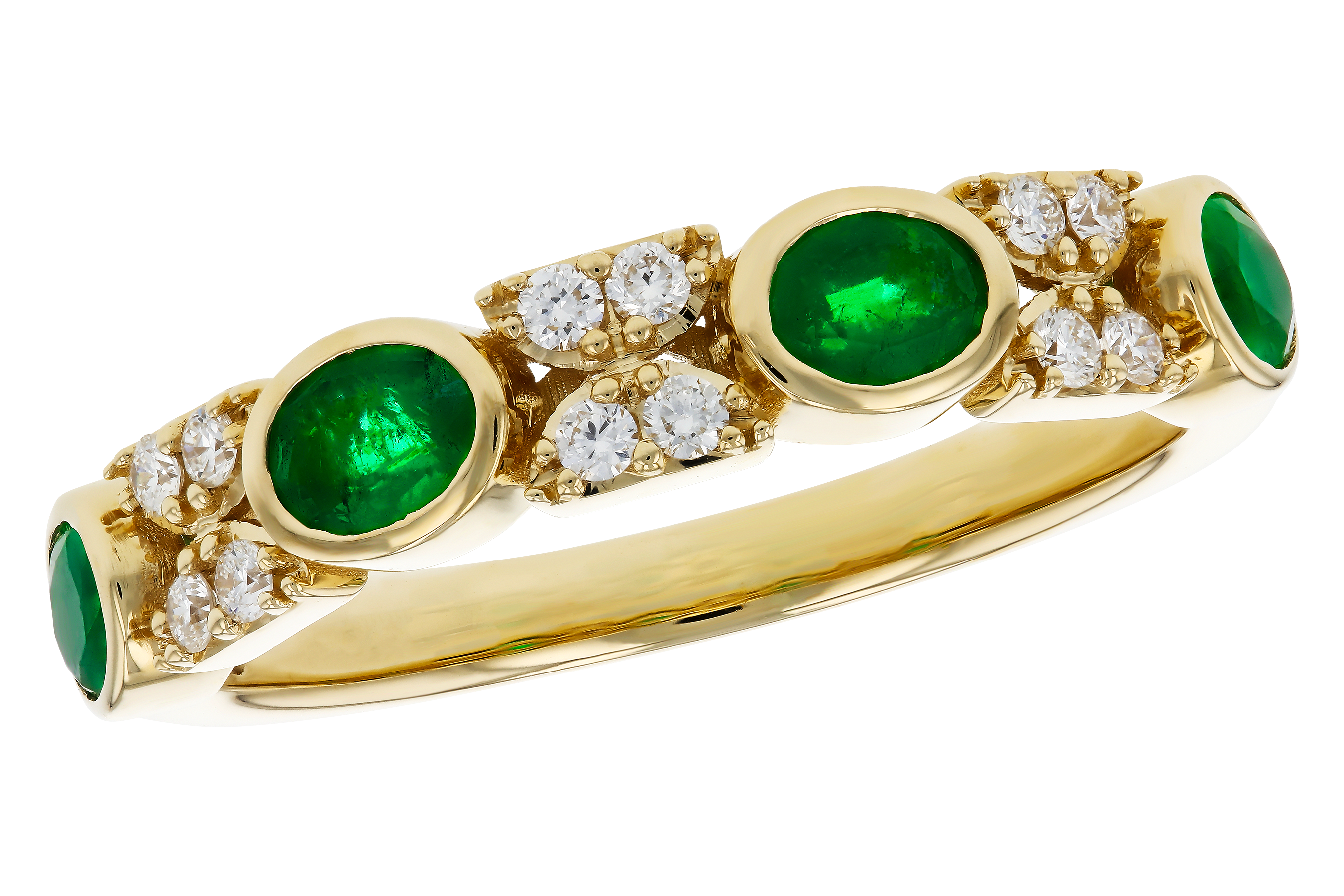 L284-73433: LDS WED RG .54 TW EMERALD .68 TGW