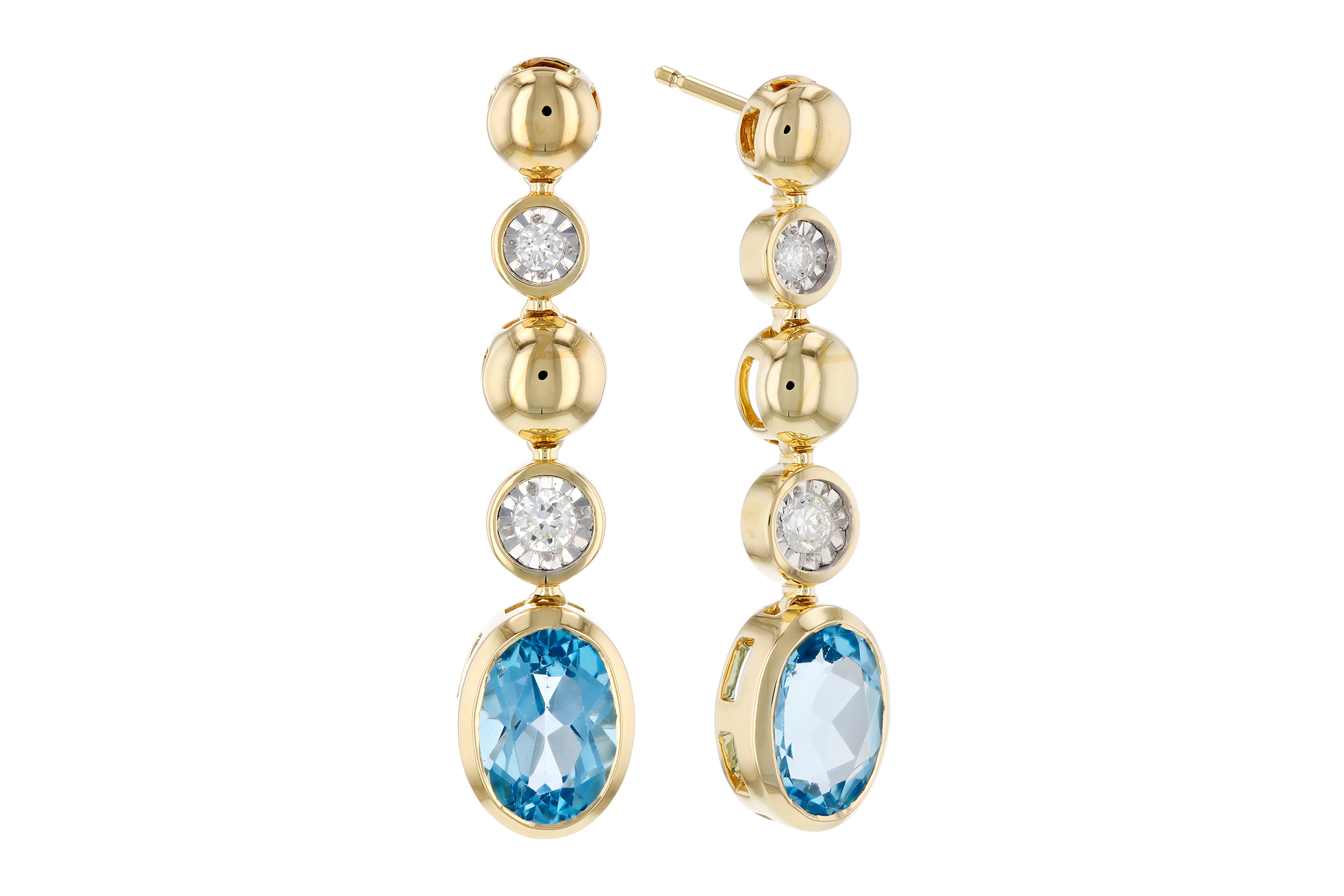 L284-74342: EARRINGS 1.66 TW BLUE TOPAZ 1.76 TGW