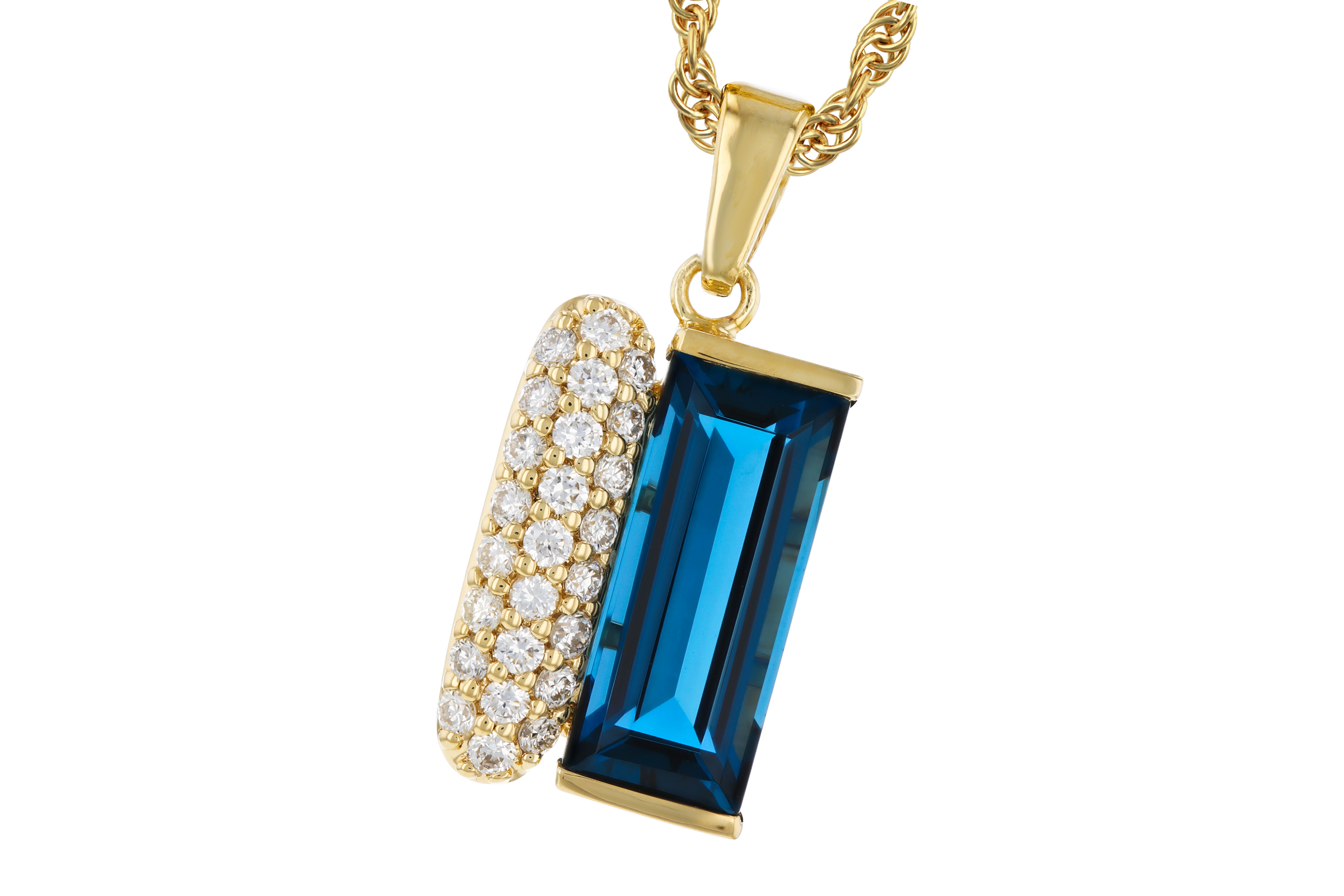 L284-75215: NECK 2.67 LONDON BLUE TOPAZ 2.92 TGW (12x5MM BT)