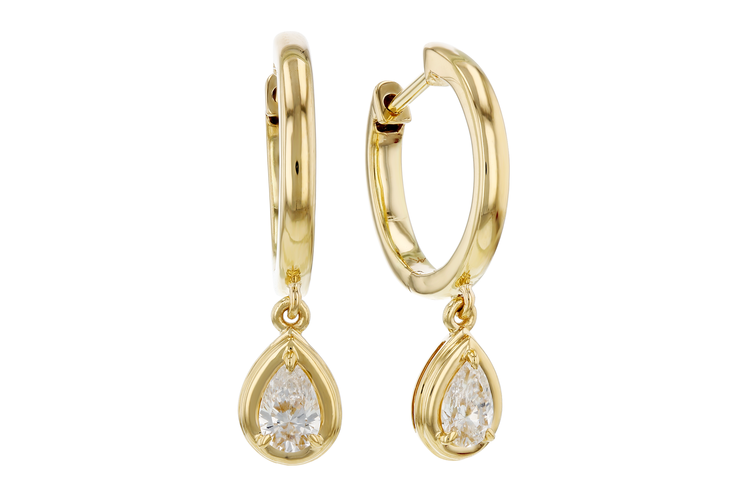 L284-76106: EARRINGS .42 TW PEAR SHAPE DIAS