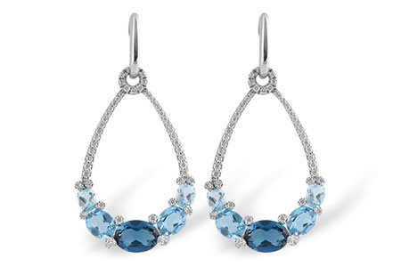 M197-48860: EARR 3.75 BLUE TOPAZ 4.17 TGW