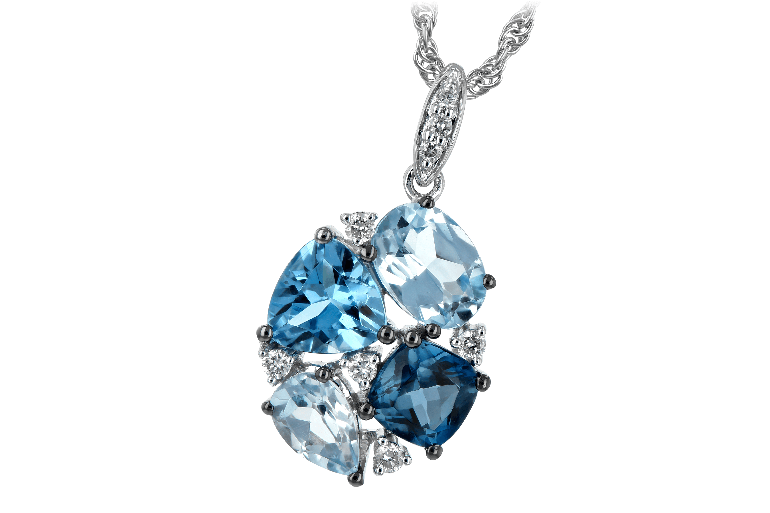 M198-37915: NECK 2.60 BLUE TOPAZ 2.70 TGW