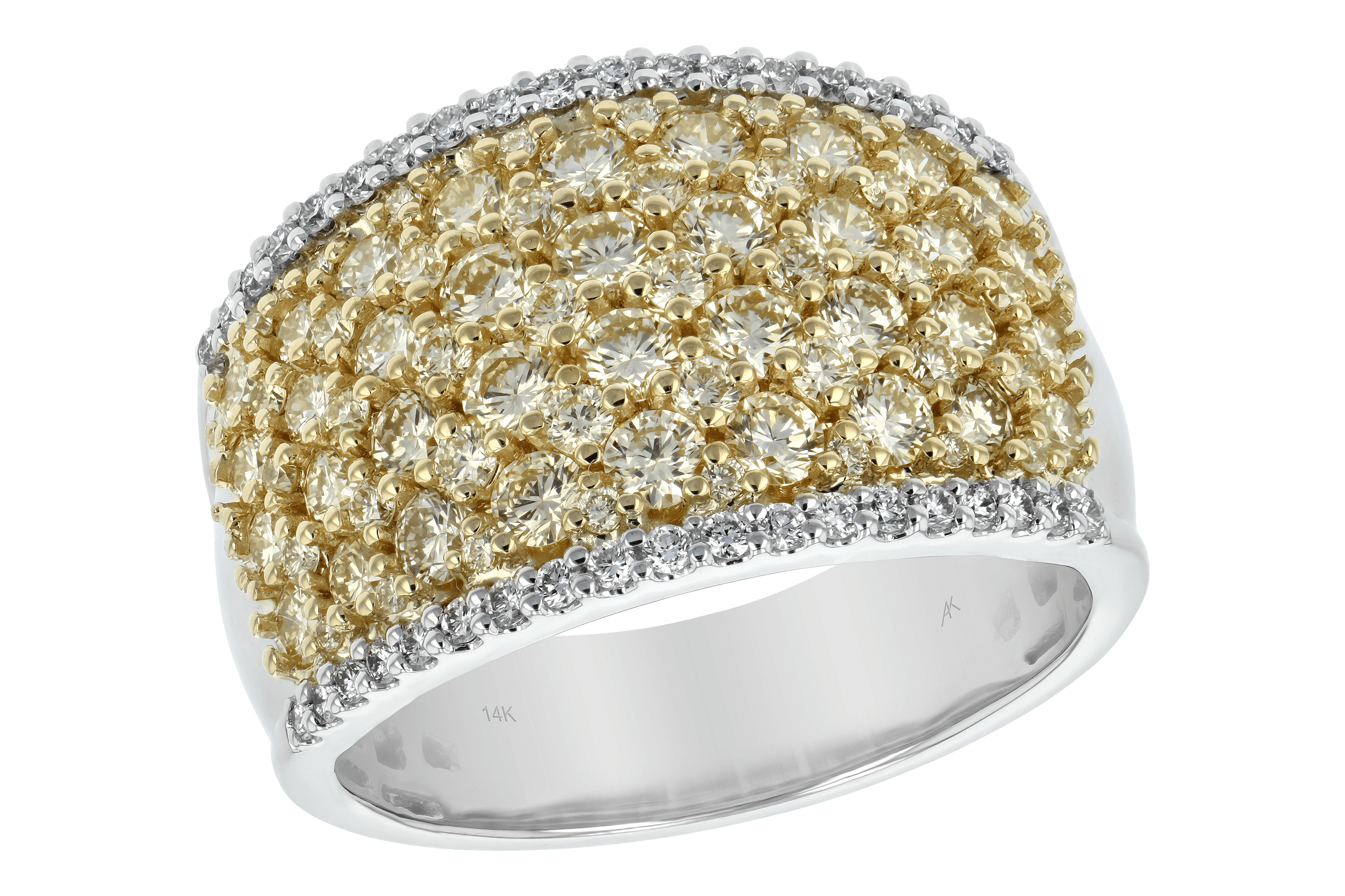 M198-38860: LDS DIA WED RG 1.82 YELLOW DIAS 2.02 TW