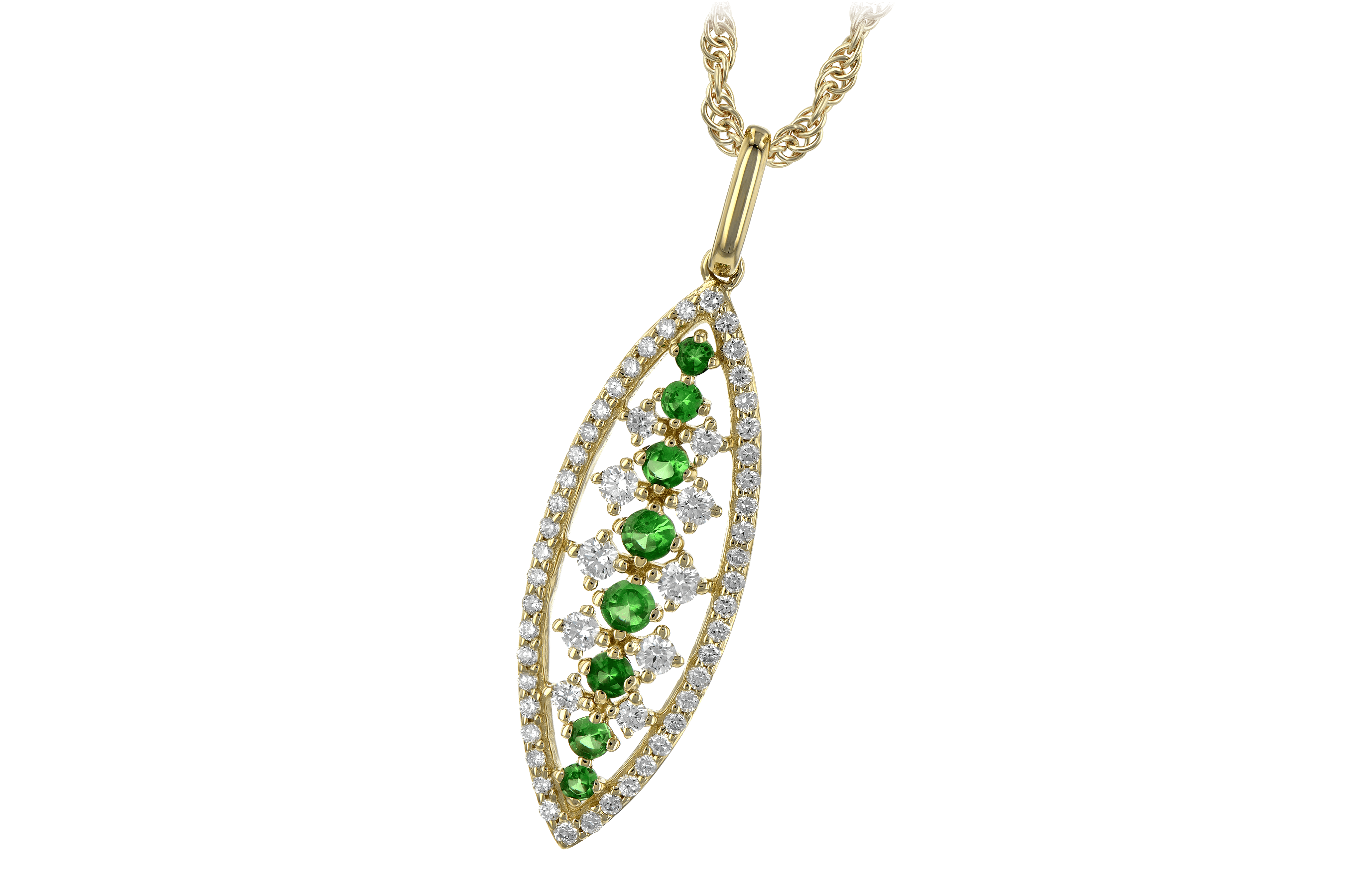 M199-27951: NECK .24 GREEN GARNET .55 TGW
