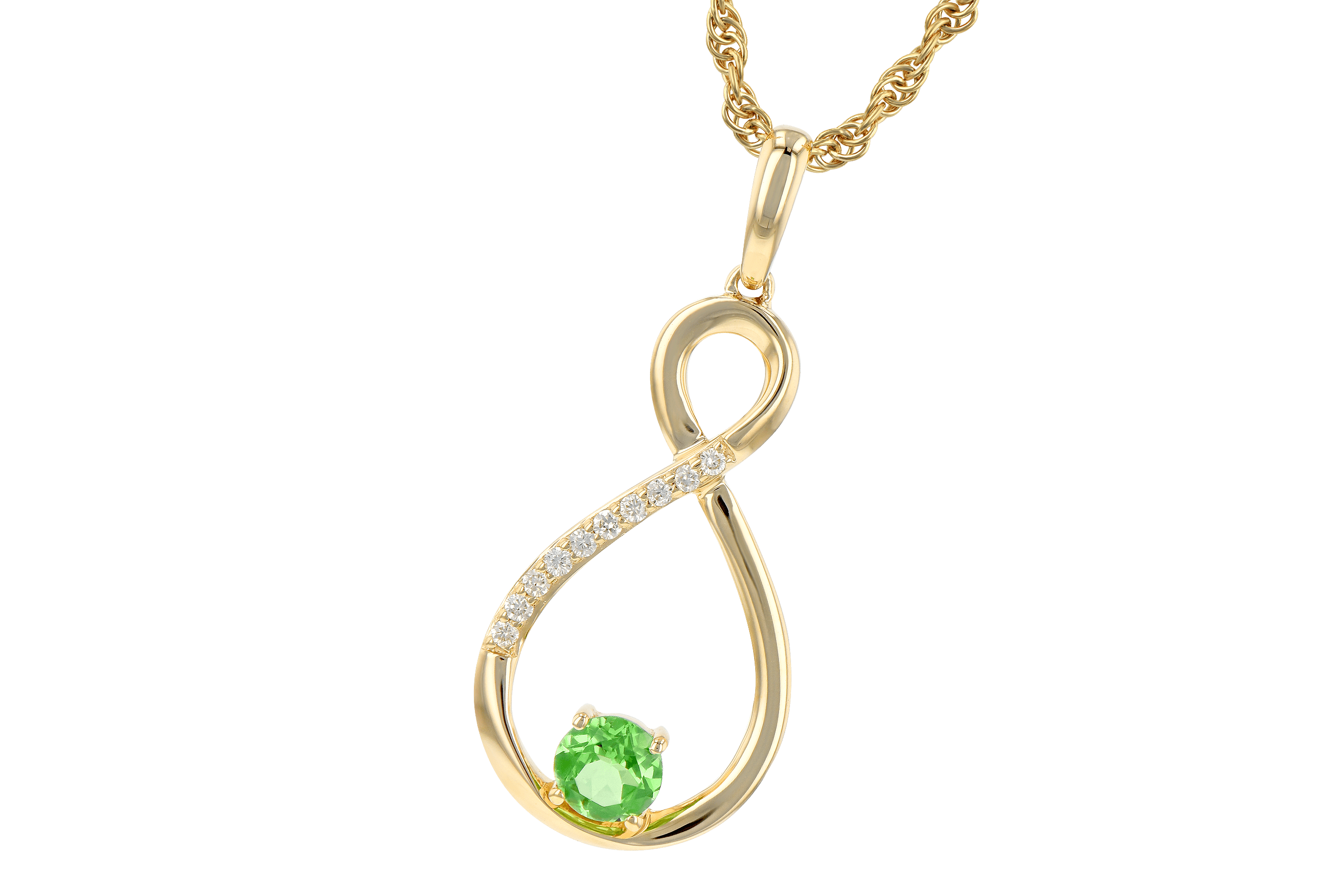 M199-35242: NECK .25 GREEN GARNET .30 TGW