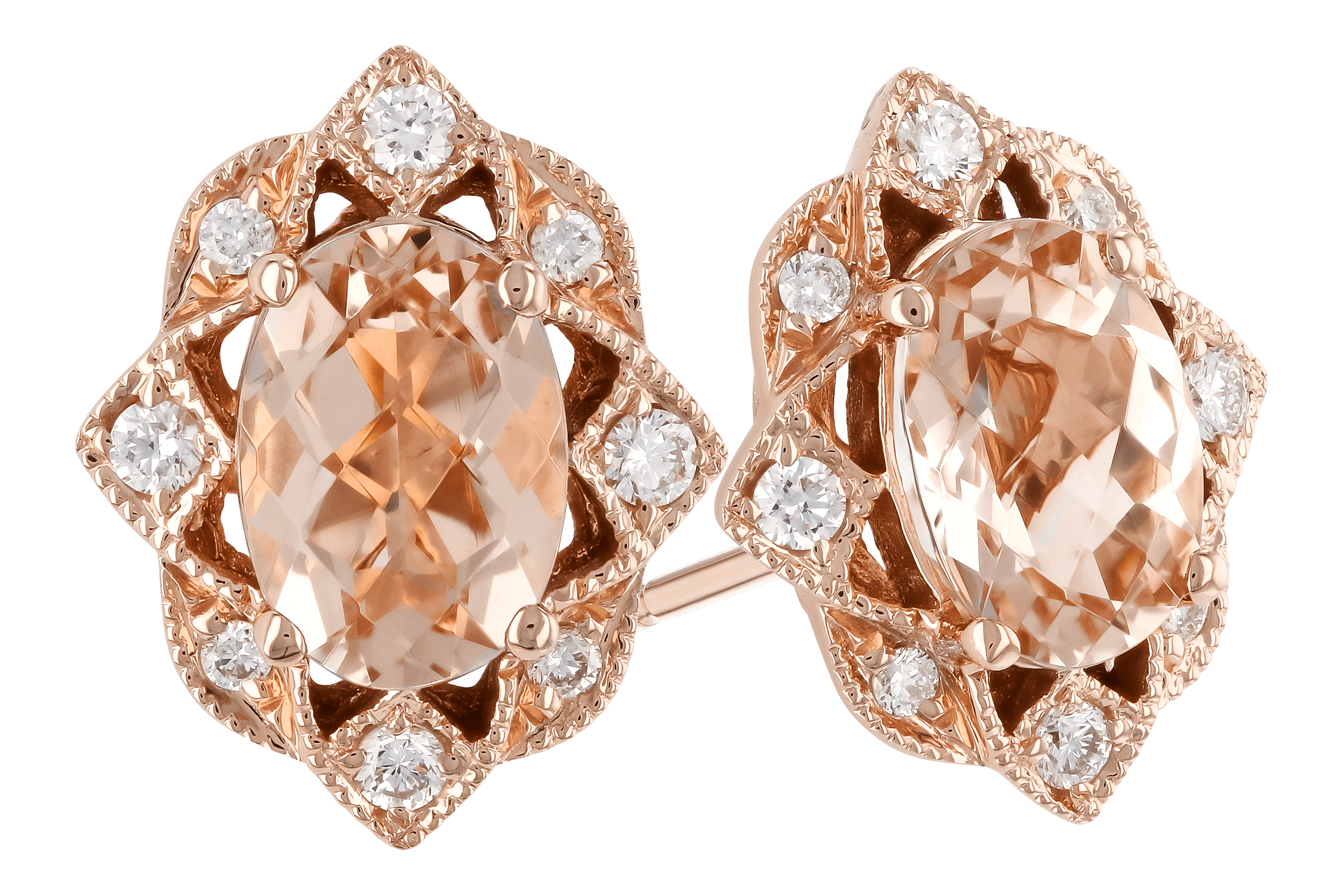 M282-97988: EARR .80 MORGANITE .89 TGW (6x4MM MORG)