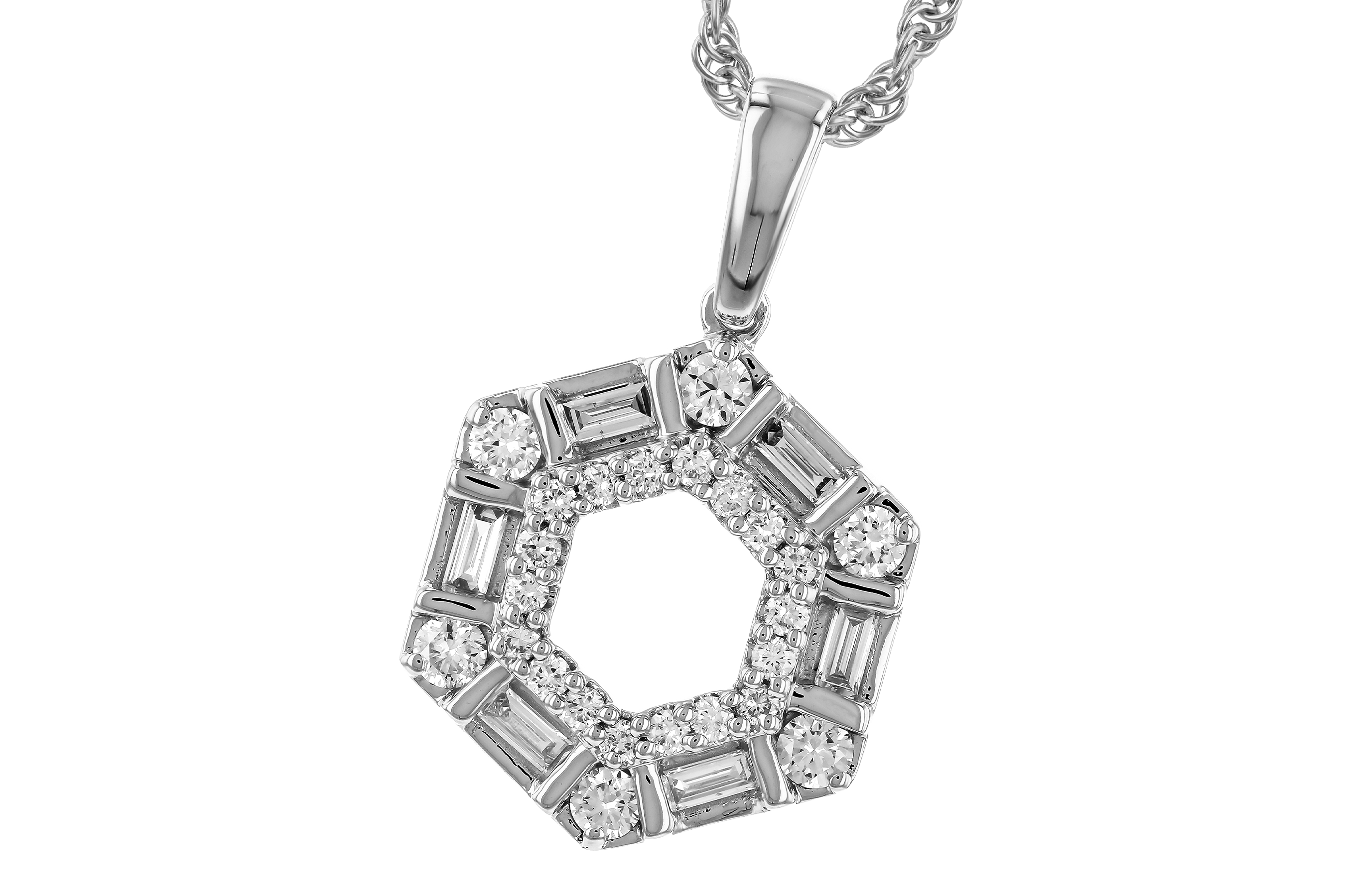M283-83388: NECKLACE .14 TW BAG .50 TW
