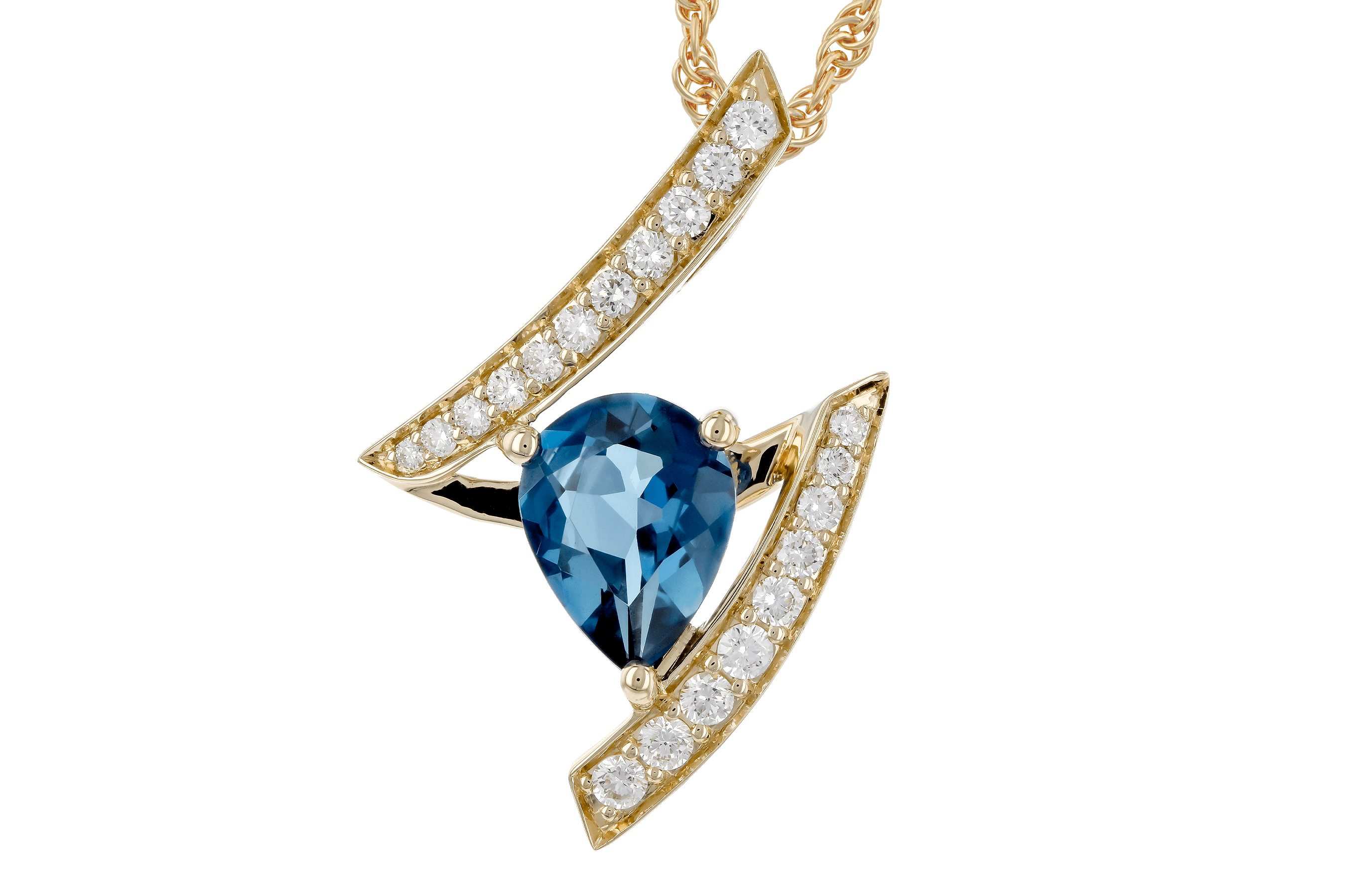 M283-83397: NECK 1.04 LONDON BLUE TOPAZ 1.23 TGW (8x6MM)