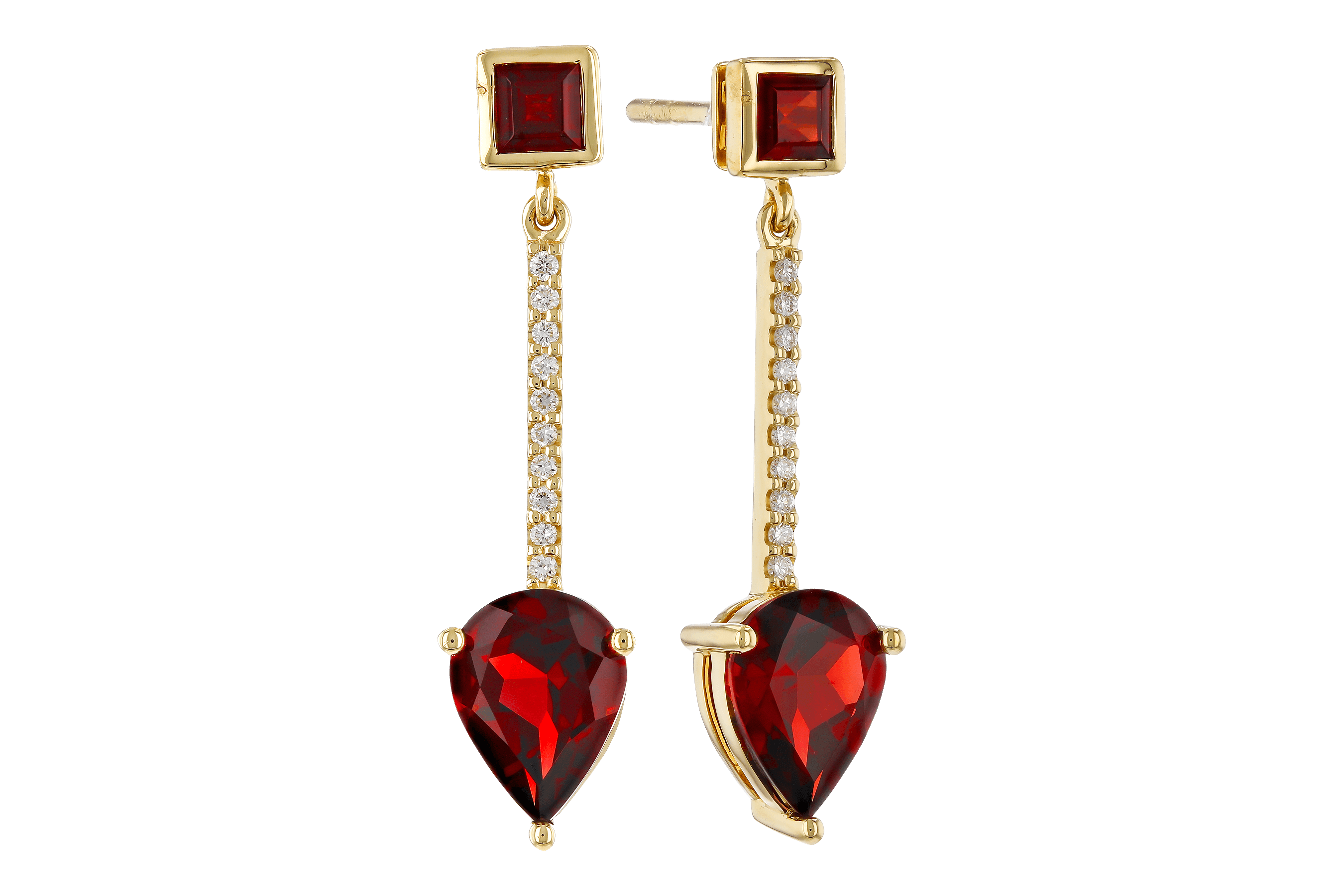 M283-84288: EARRINGS 2.70 TW GARNET 2.77 TGW