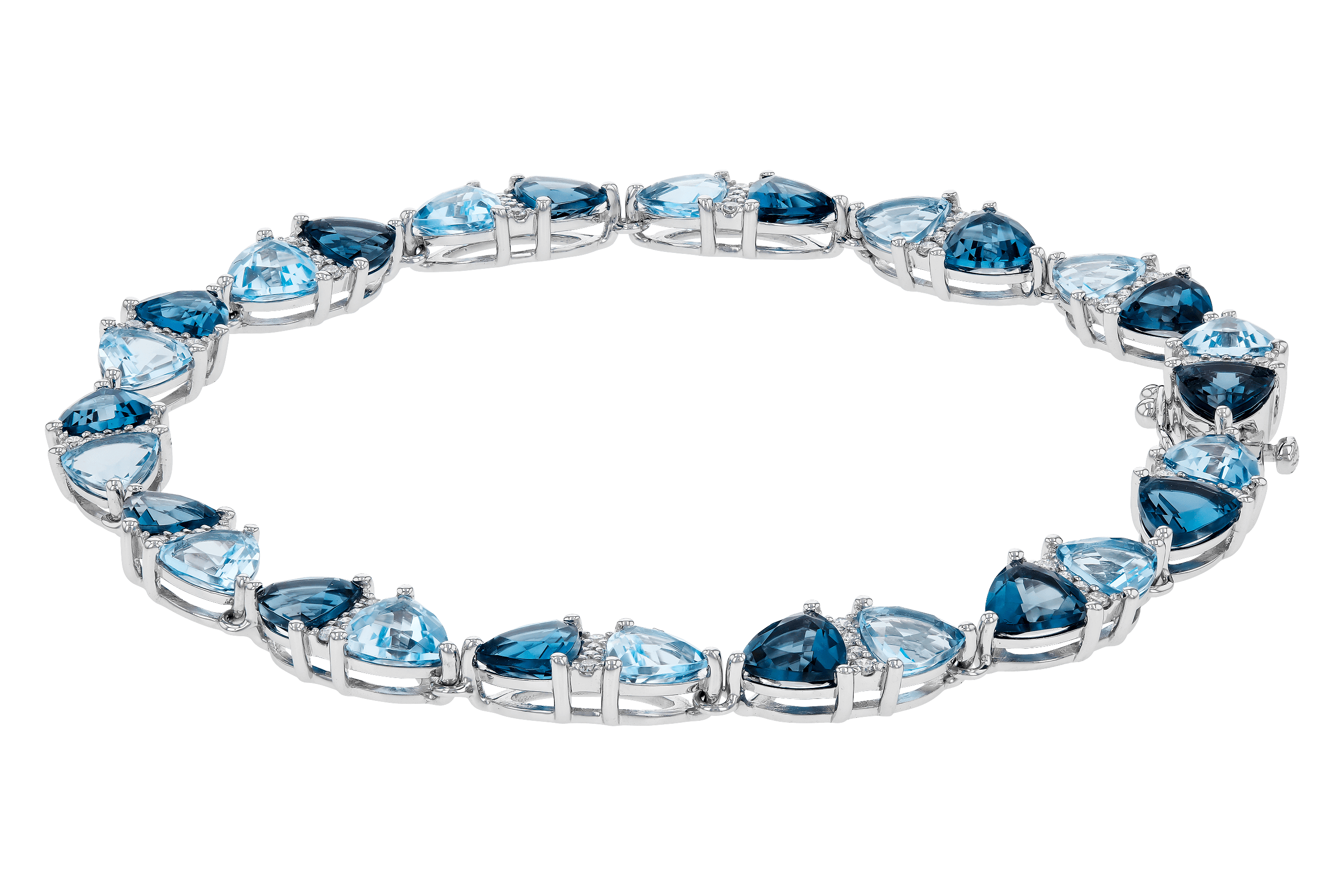 M283-84333: BRACELET 12.20 BLUE TOPAZ 12.50 TGW (7")