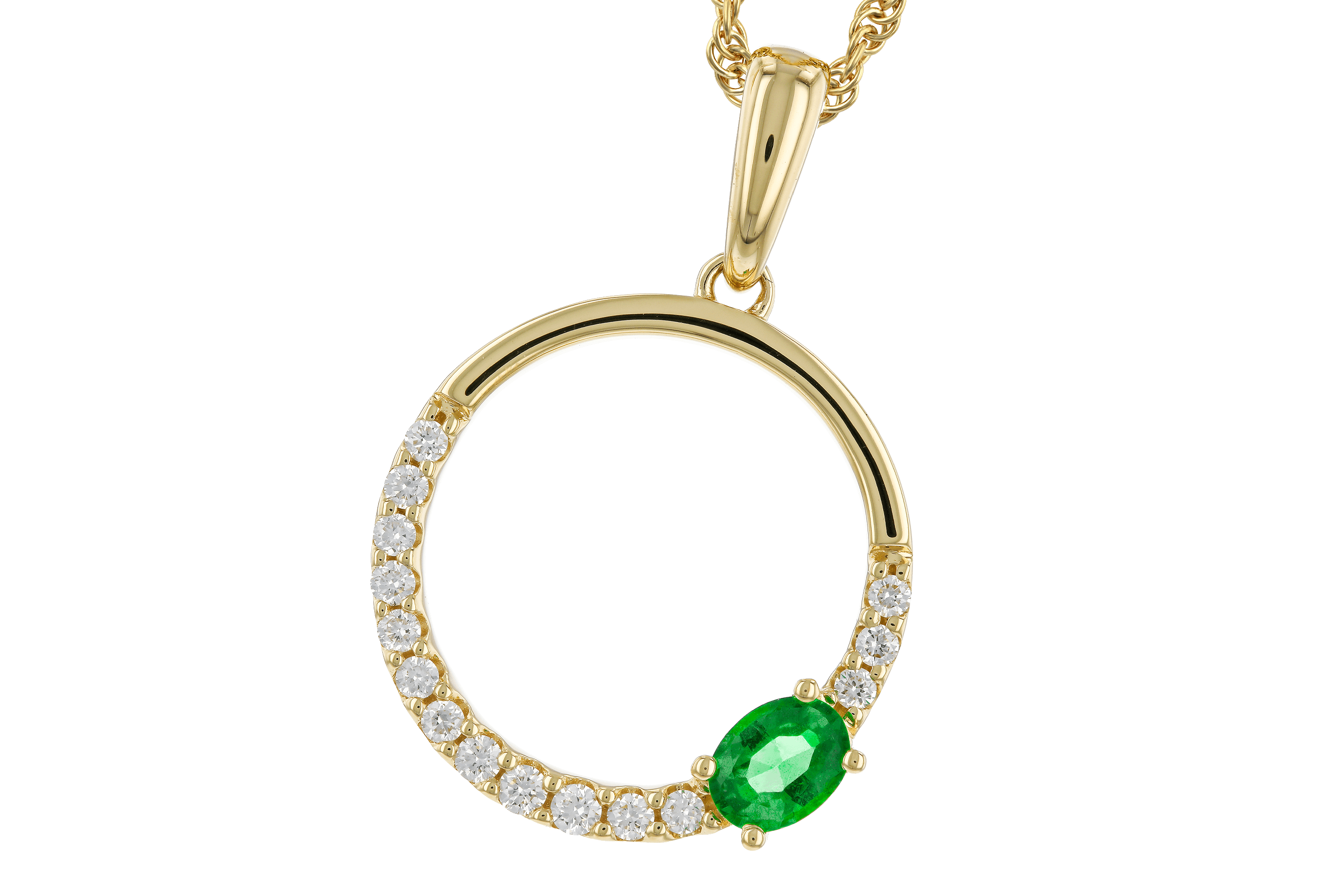 M283-85206: NECKLACE .19 EMERALD .34 TGW