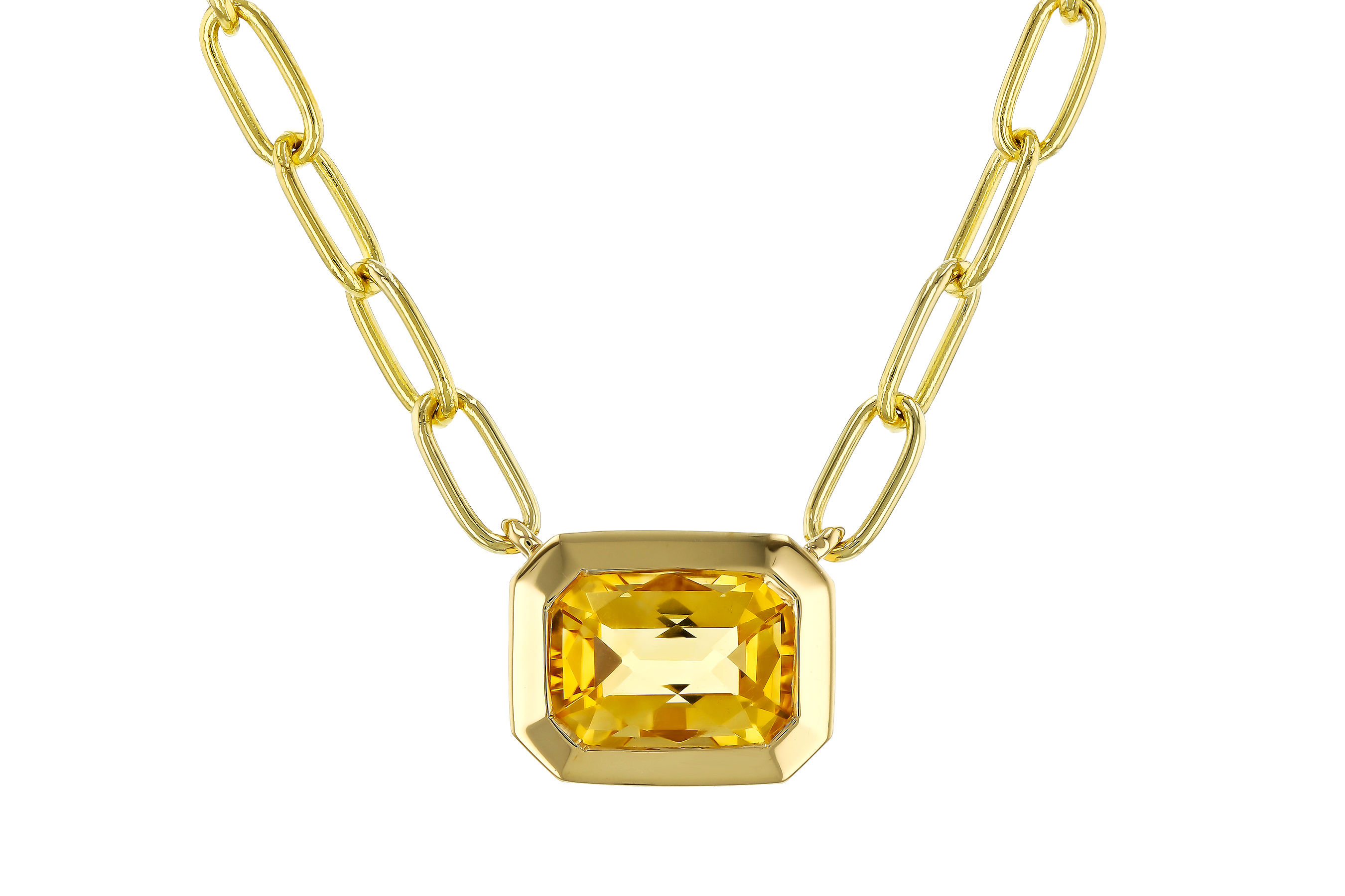 M283-87979: NECKLACE .86 CITRINE (18")