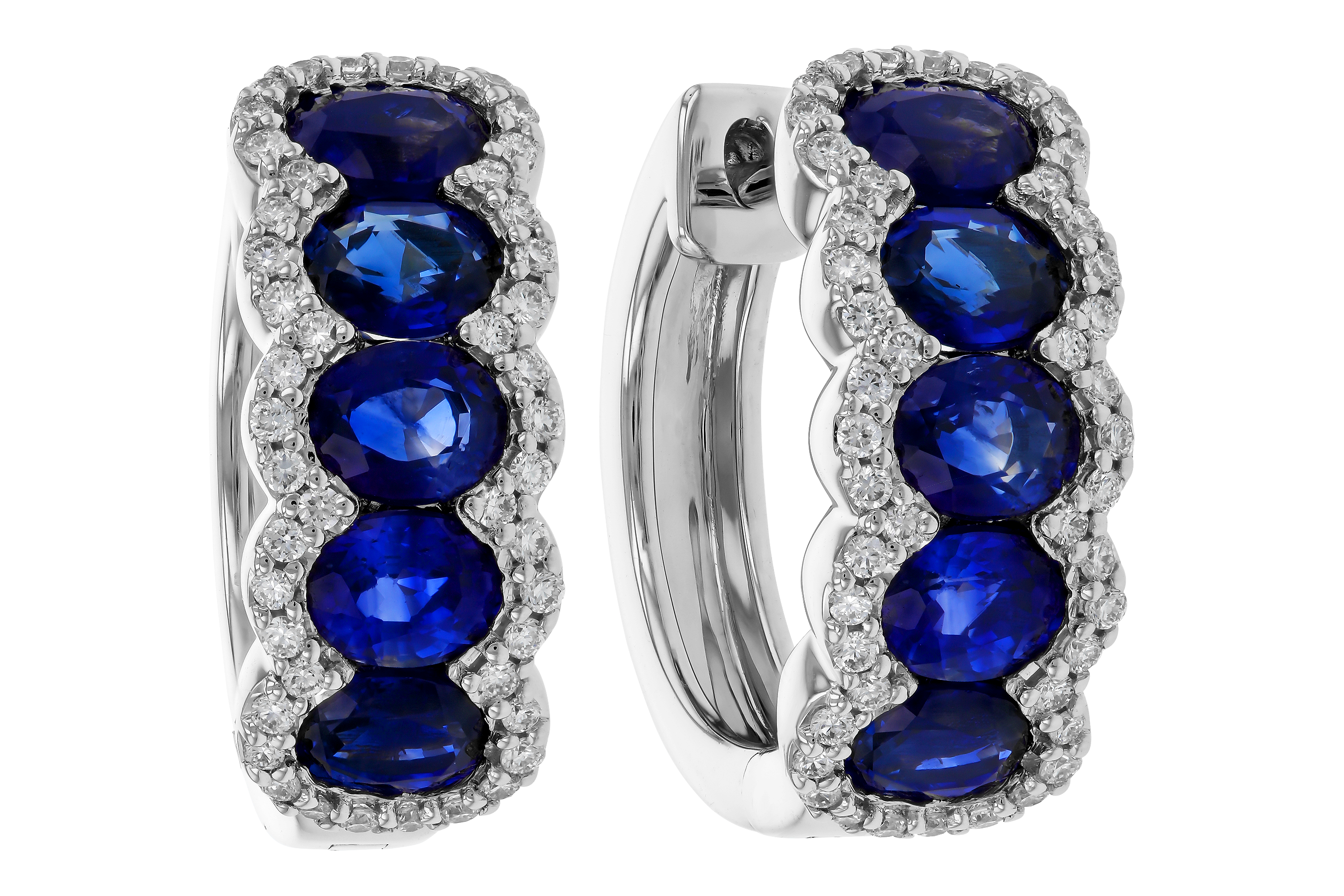 M283-89733: EARRINGS 2.32 TW SAPPHIRE 2.57 TGW