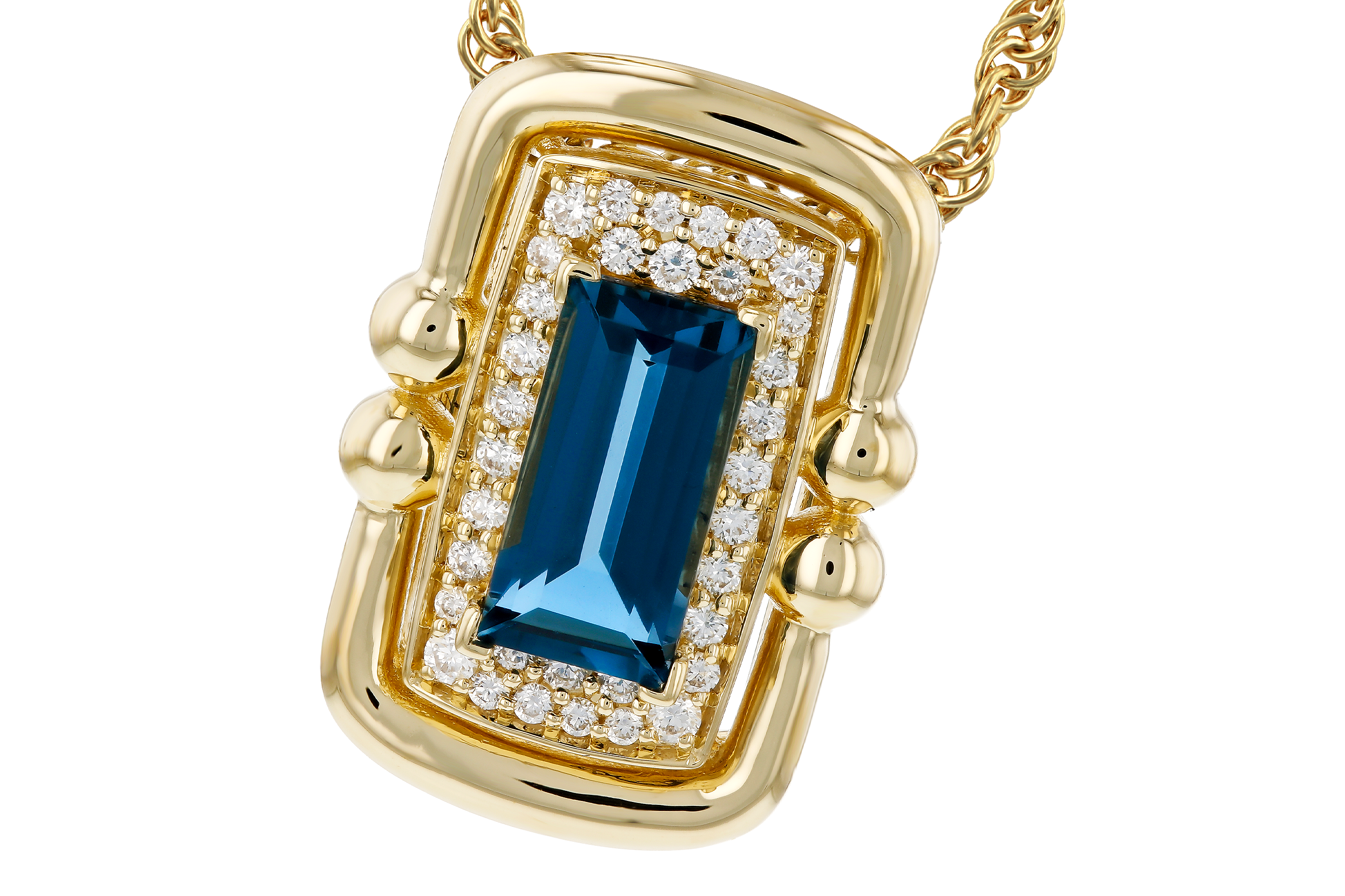 M284-73406: NECK .84 LONDON BLUE TOPAZ .96 TGW (8x4MM LBT)