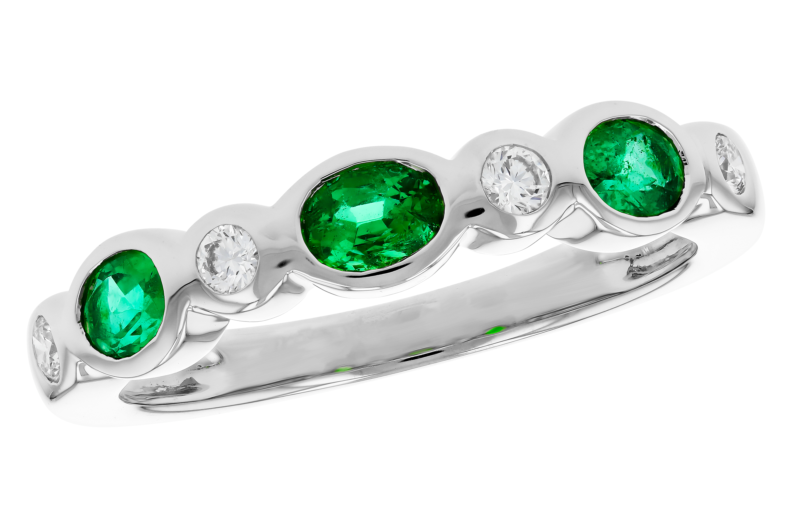 M284-73433: LDS WED RG .43 EMERALD .56 TGW