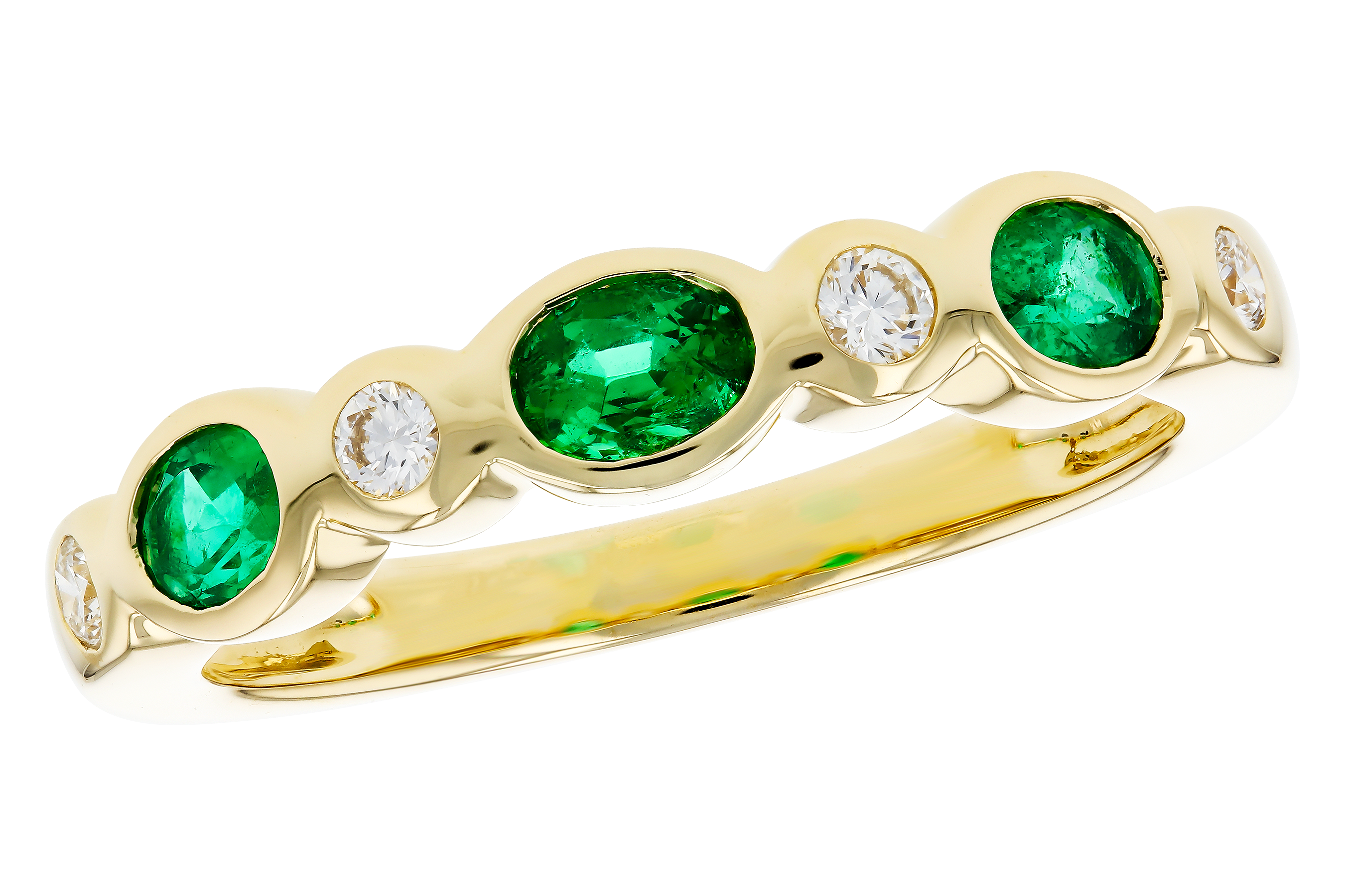 M284-73433: LDS WED RG .43 EMERALD .56 TGW