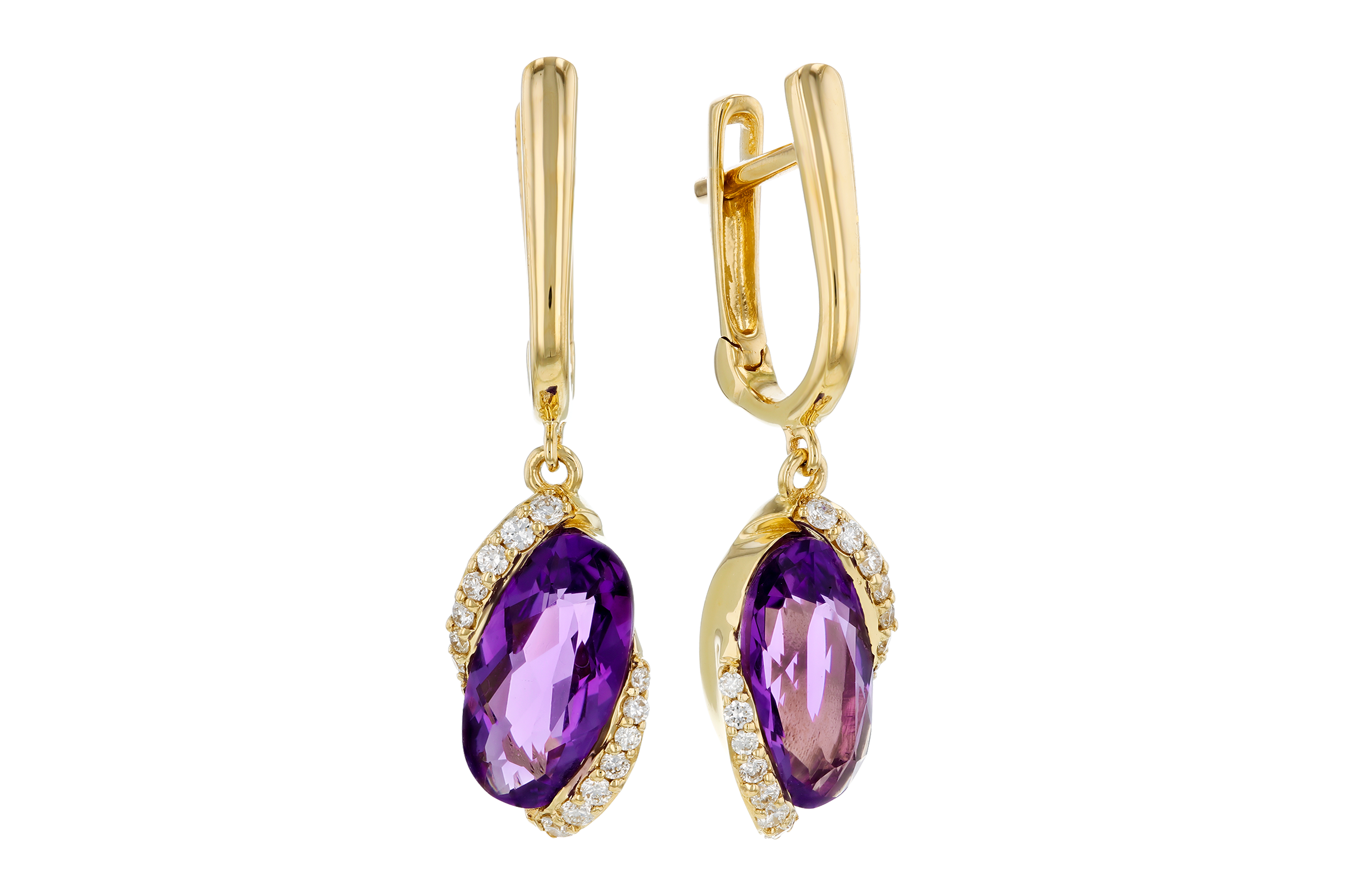 M284-75224: EARRINGS 2.14 TW AMETHYST 2.26 TGW (10x5MM AMY)