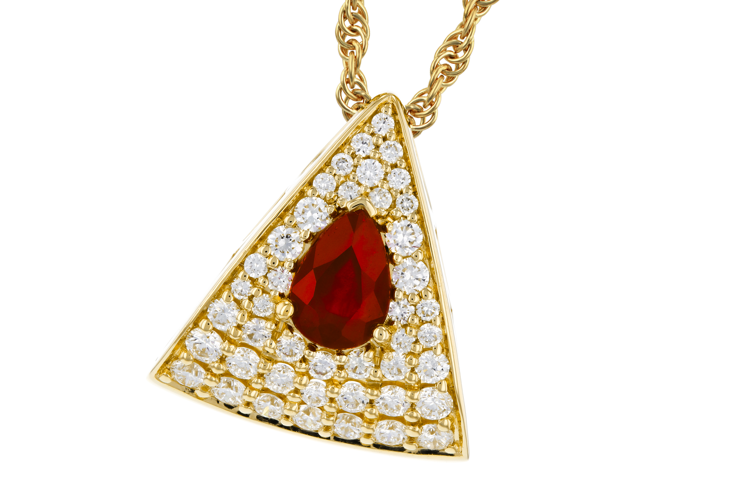 M284-75260: NECKLACE .46 RUBY .80 TGW (6x4MM RU)