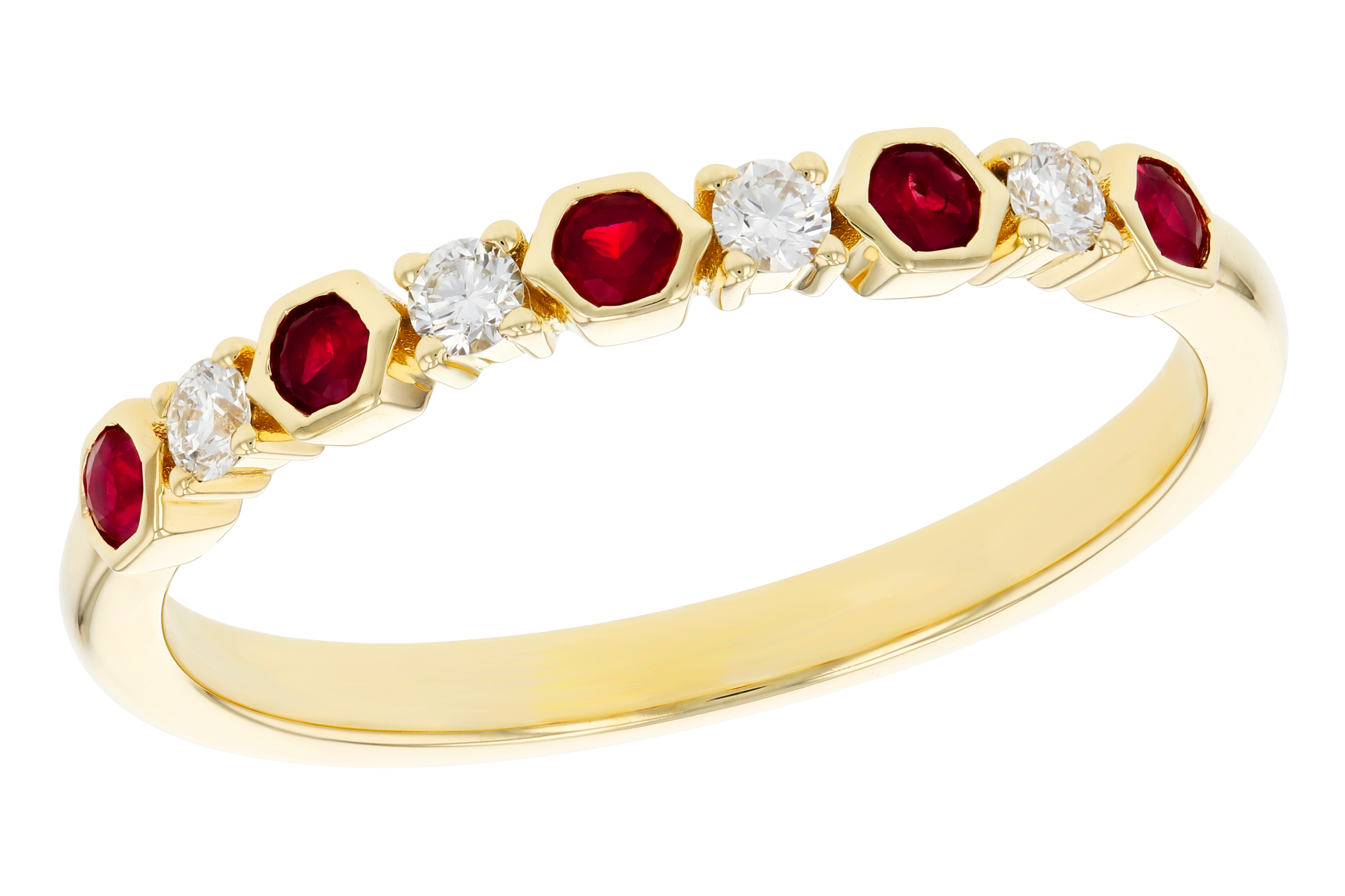 M284-76133: LDS WED RG .14 TW RUBY .24 TGW